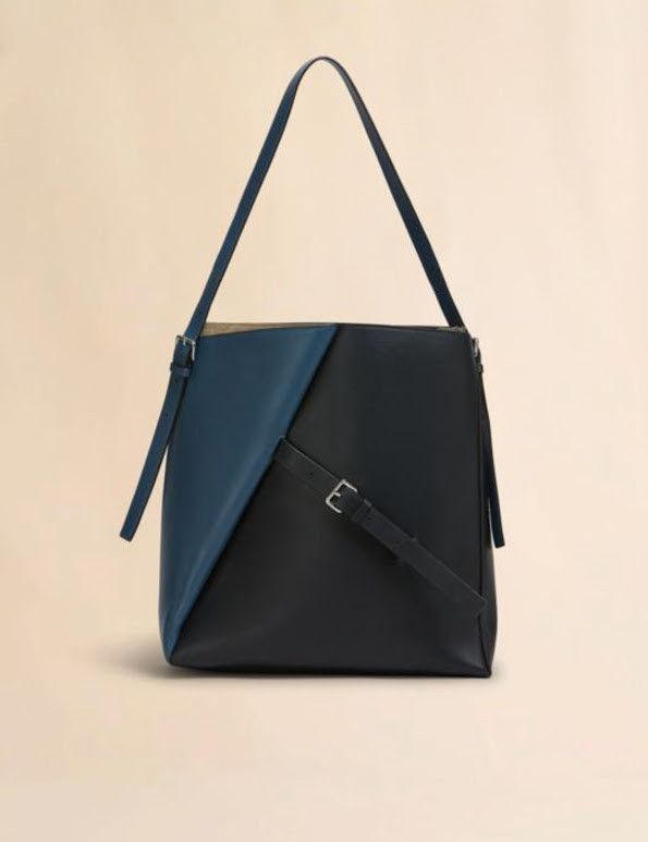 Marni o1w1db10326 Size: OS/Tow-Ton Leather Tote Bag in Blue/Black Size ONE SIZE - 1 Thumbnail
