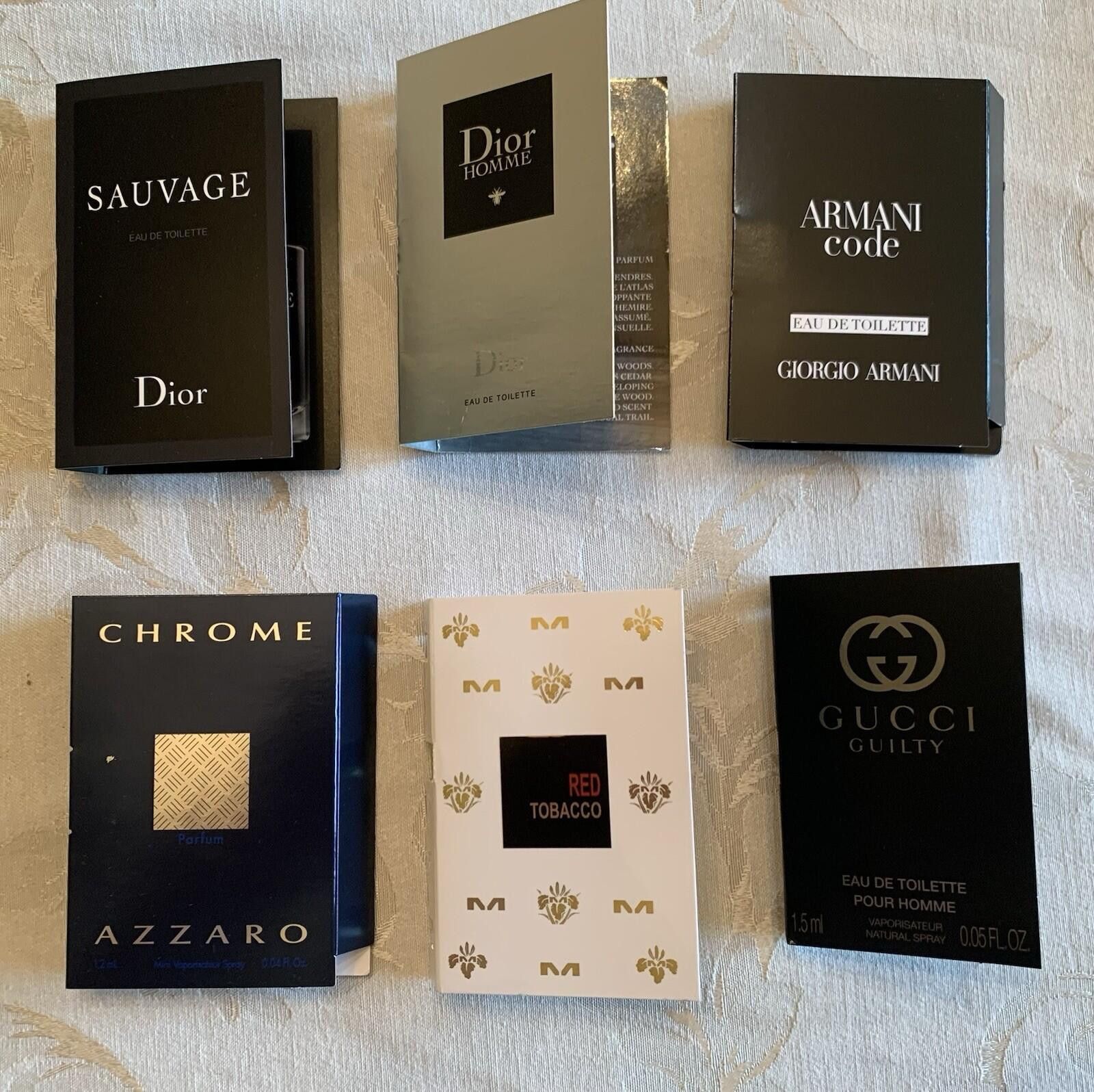 Dior 6 Carded Vials for men designer perfume no duplicates Dior, Size ONE SIZE - 1 Thumbnail