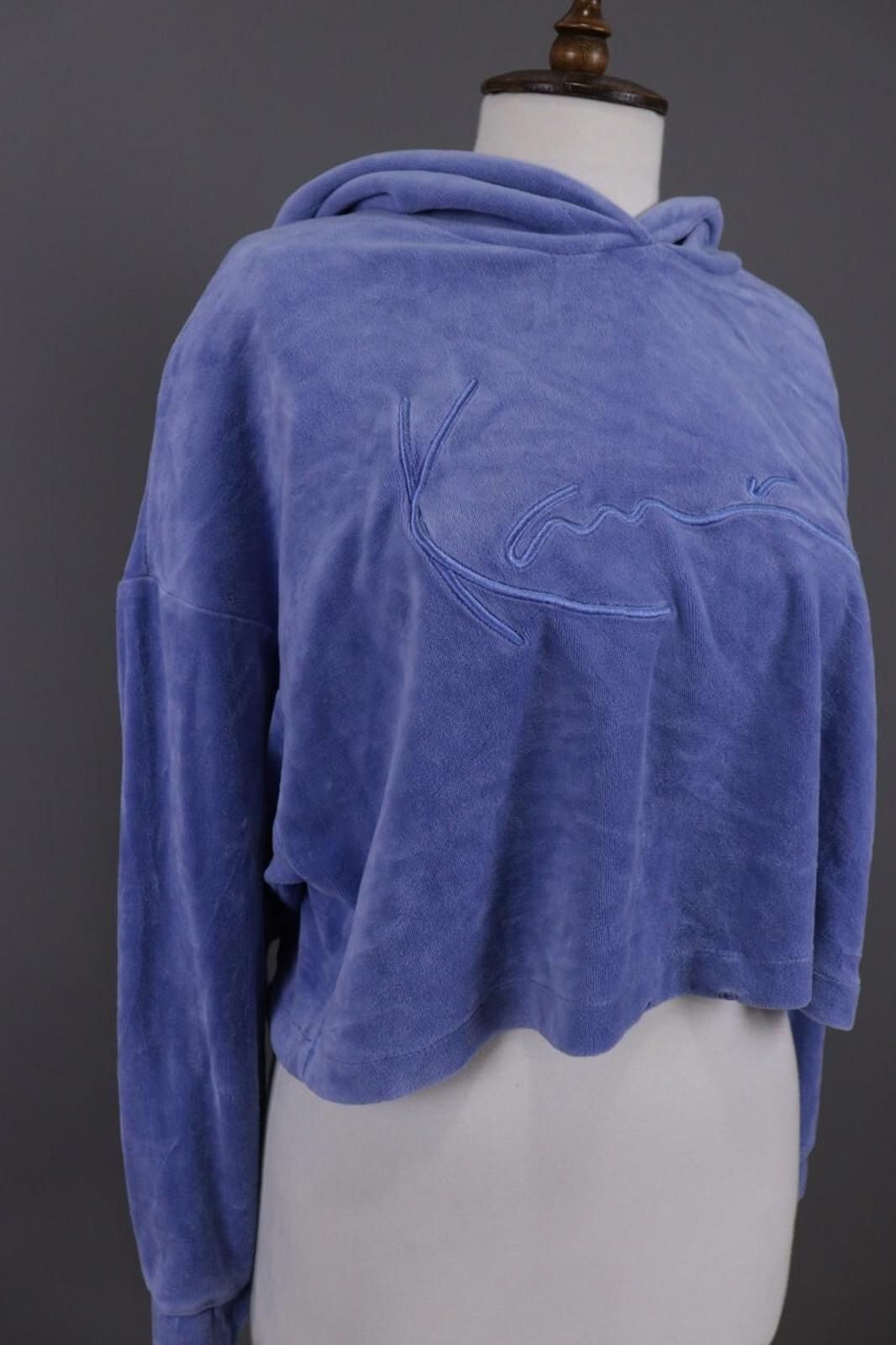 Karl Kani Karl Kani Blue Big Logo Hooded Cropped Sweater Size M/L Size M / US 6-8 / IT 42-44 - 5 Thumbnail