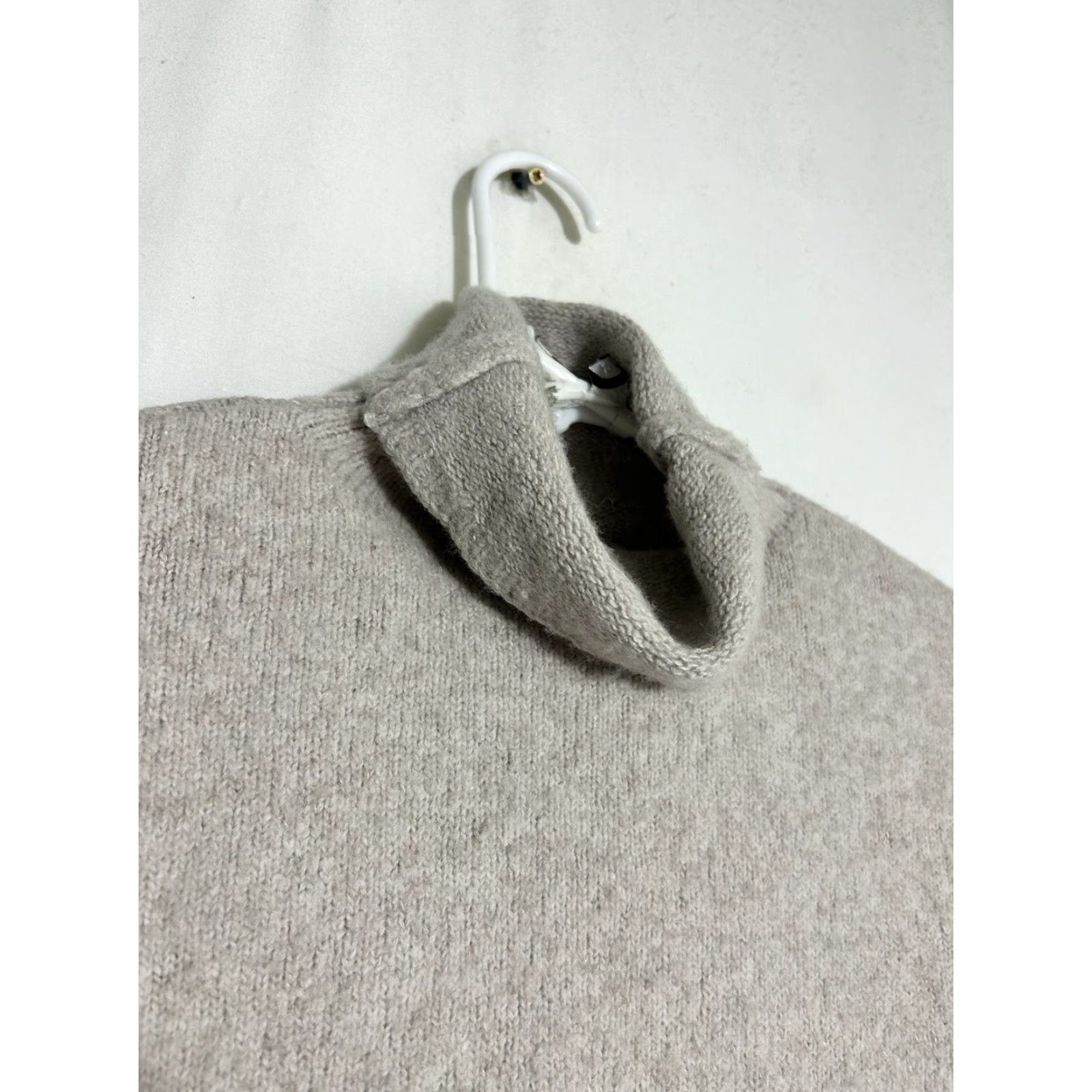 Lou & Grey Lou & Grey Womens Small Beige Pullover Funnel Neck Wool Blend Long Sleeve Sweater Wool Blend Pullover Fanspired? Size S / US 4 / IT 40 - 3 Thumbnail