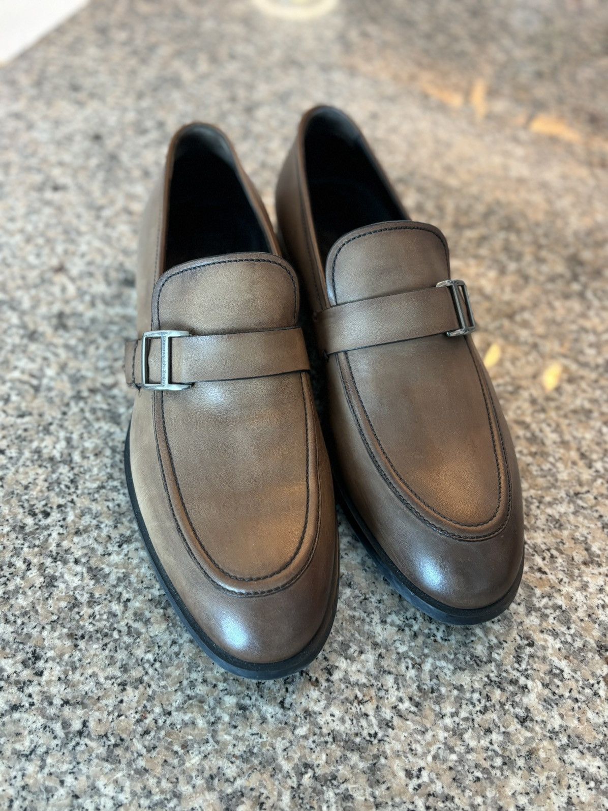 image of Ermenegildo Zegna Amazing Find! New Zegna Leather Loafer! in Brown, Men's (Size 9)
