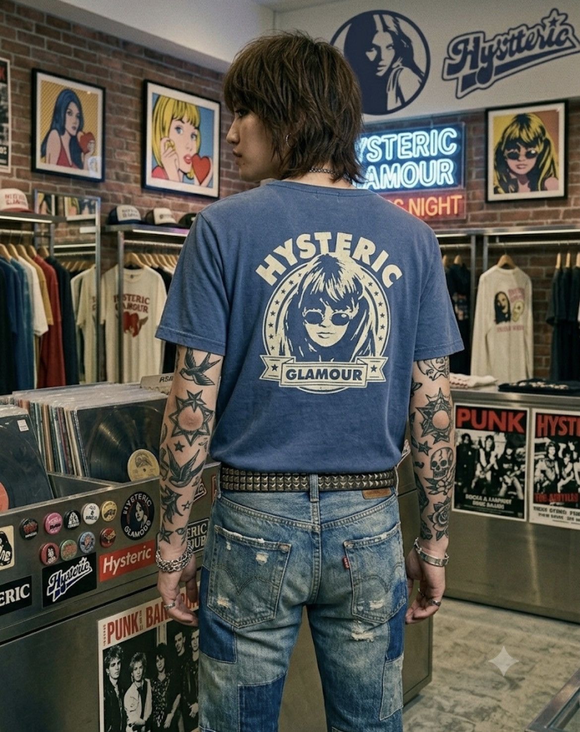 Hysteric Glamour Hysteric Glamour Secret Service Distressed Single Pocket Tee Size US M / EU 48-50 / 2 - 1 Thumbnail