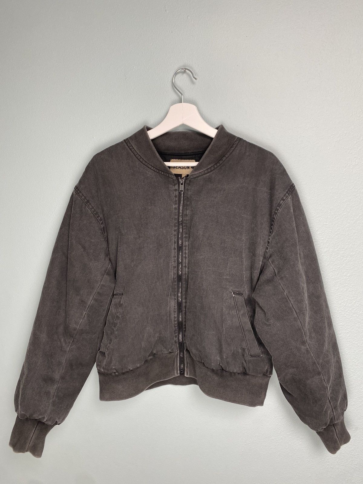 Yeezy Season 4 Bomber Canvas Jacket Grey Small Made In Italy