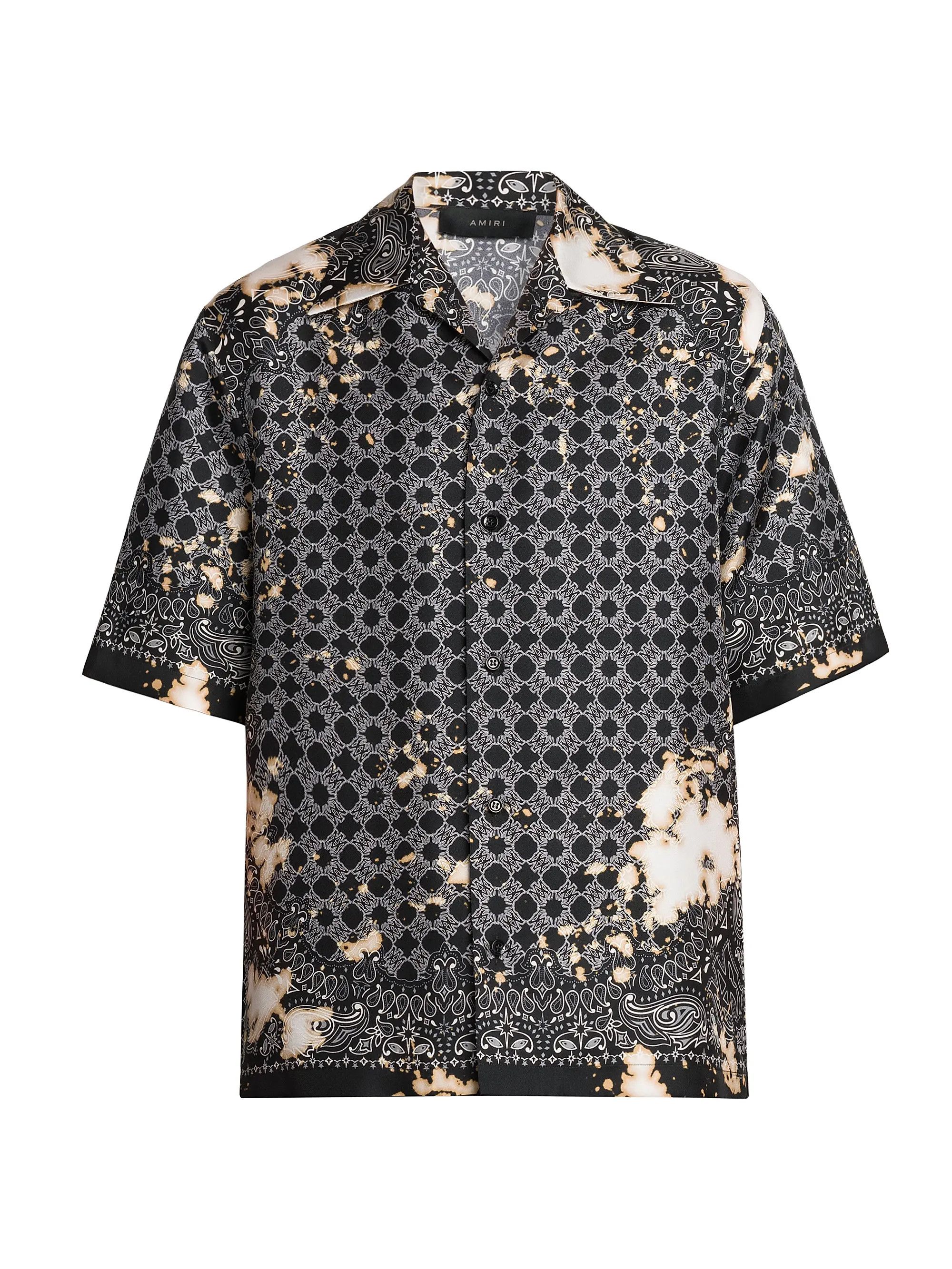 Amiri os11x0226 Bleach Bandana Bowling Shirt in Multicolor Size US M / EU 48-50 / 2 - 1 Thumbnail