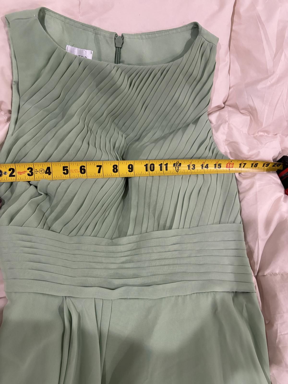 Other 9. Lavetir Women's Size 10 Light Sage Green Midi Dress Size L / US 10 / IT 46 - 7 Thumbnail
