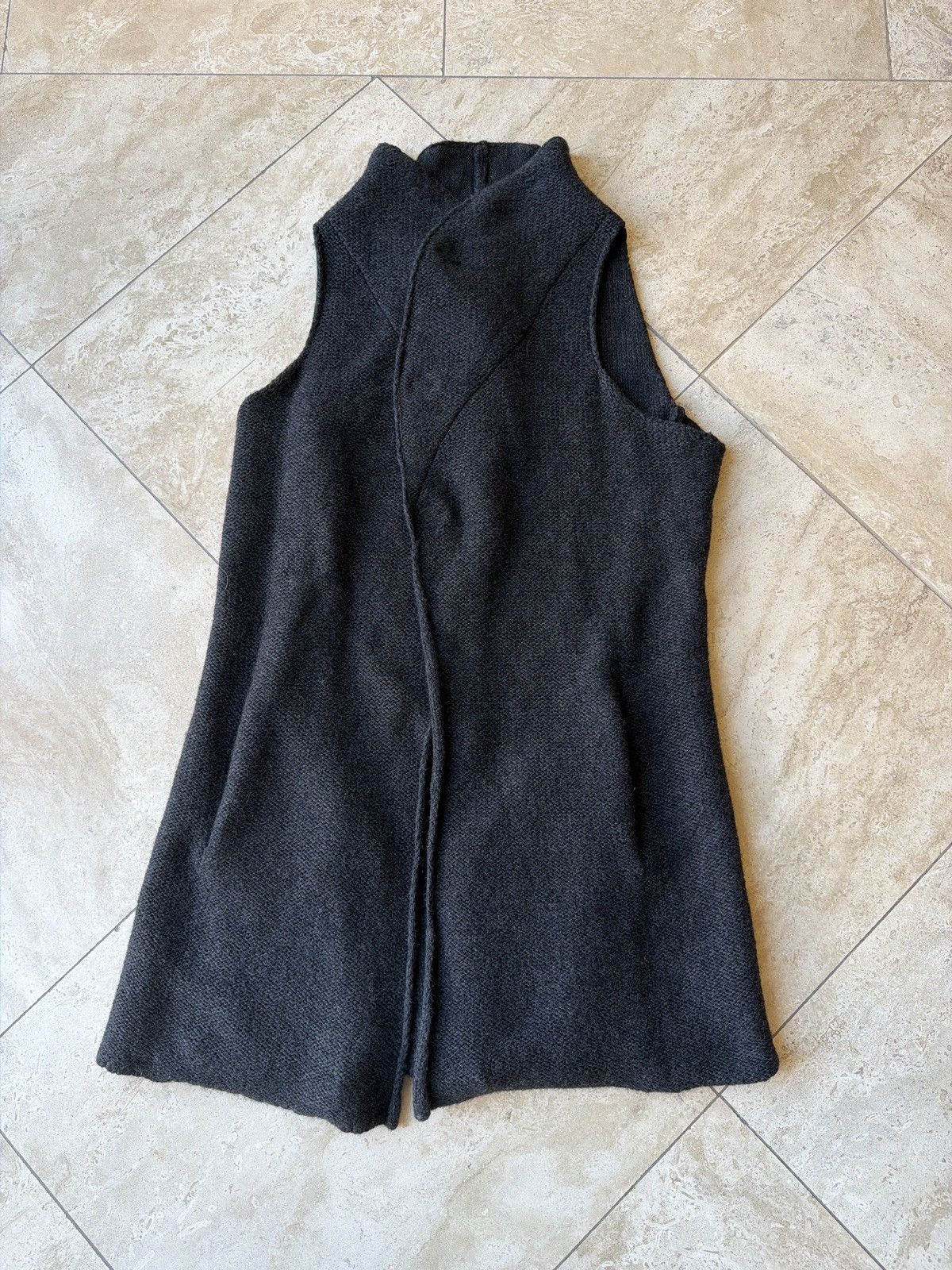 Devoa Black Anatomical knit vest wool silk darkwear like julius Size US M / EU 48-50 / 2 - 1 Thumbnail