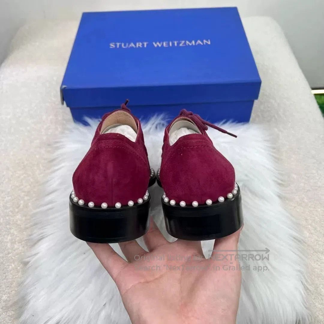 Stuart Weitzman Stuart Weitzman Suede Pearl Loafers. Size US 8 / IT 38 - 3 Thumbnail