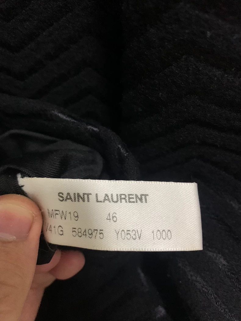 Yves Saint Laurent Saint Laruent 19fw runway black dark grain four-button floc Size 46R - 4 Thumbnail
