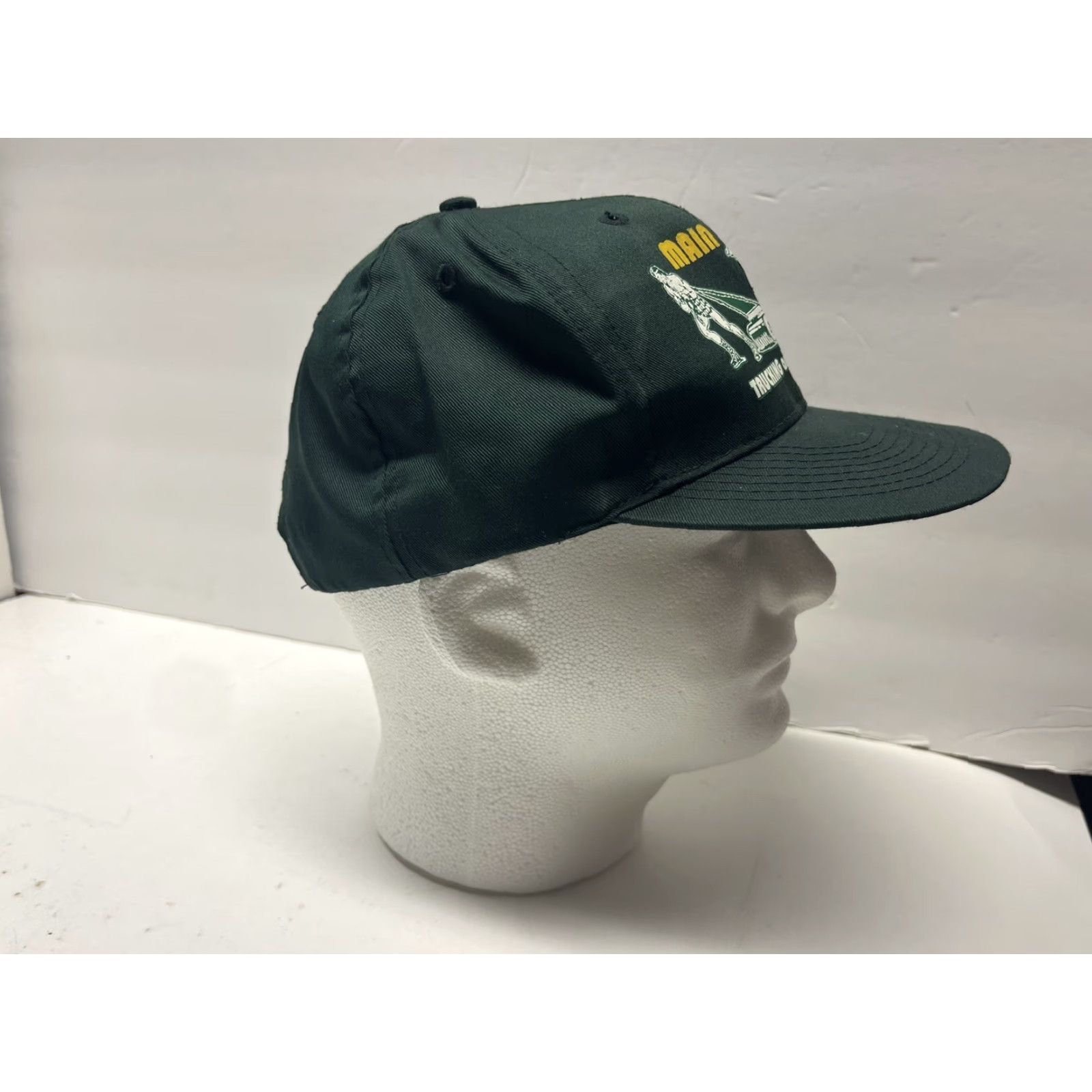 Vintage VINTAGE Snap-Back Hat Cap Main Trucking And Rigging Green One Size Men Adjustable 80s 90s Retro Trucking Theme Cap Snapback Vintage Size ONE SIZE - 4 Thumbnail