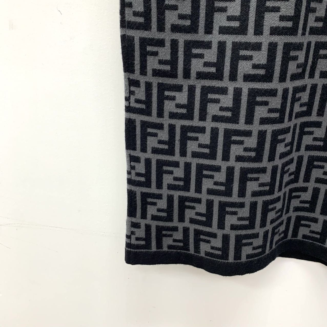 Fendi Fendi Dark Gray Logo Letter All Over Print Knit Dress Size S / US 4 / IT 40 - 5 Thumbnail