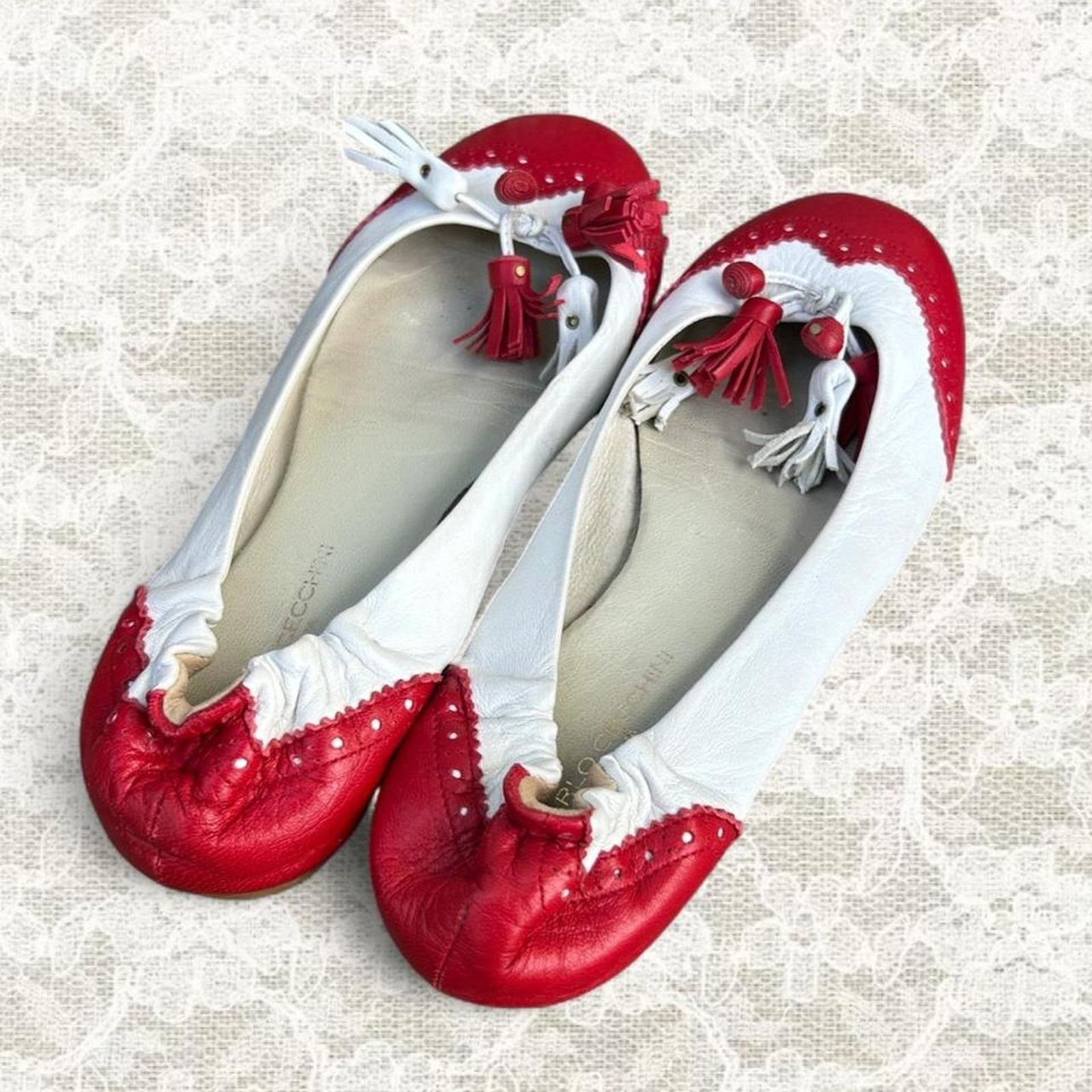 Other red and white spectator ballet flats with tassels Size US 9 / IT 39 - 2 Thumbnail