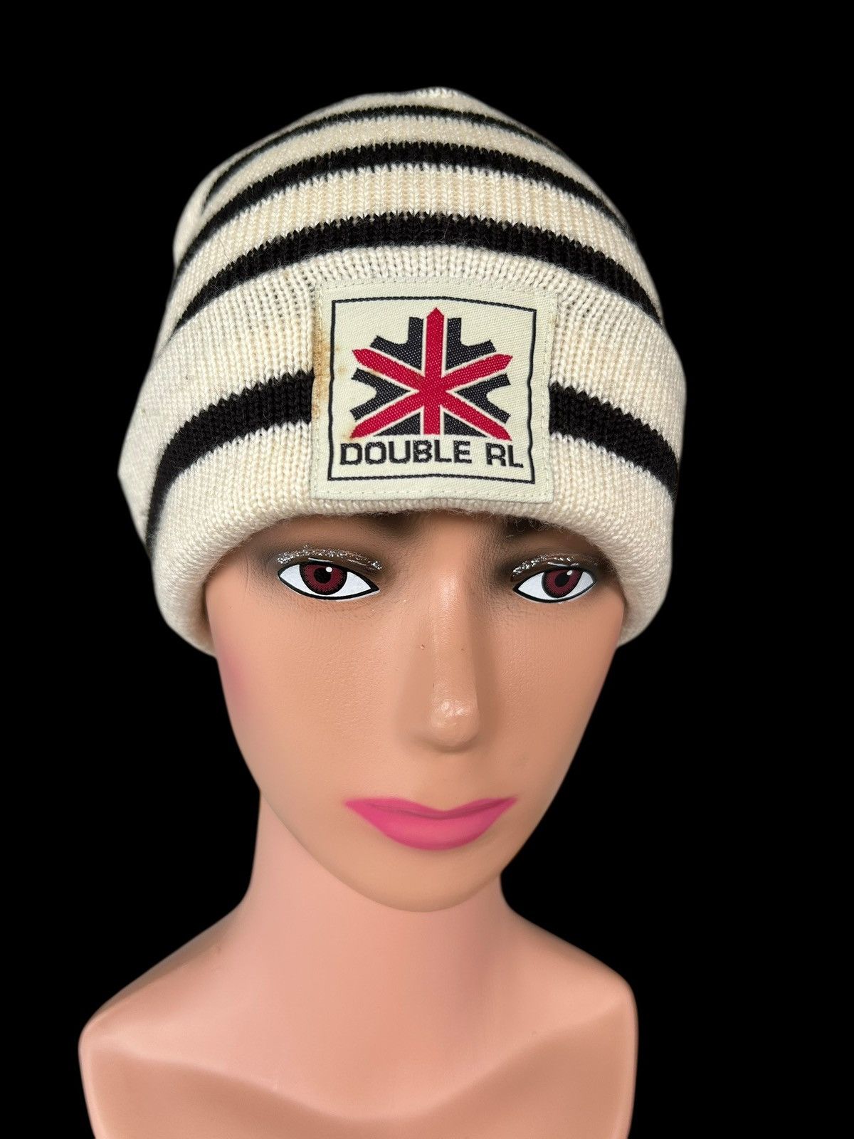 Japanese Brand × Kapital × Vintage RALPH LAUREN Double RL Vintage Stripe Beanie Hats Size ONE SIZE - 8 Thumbnail