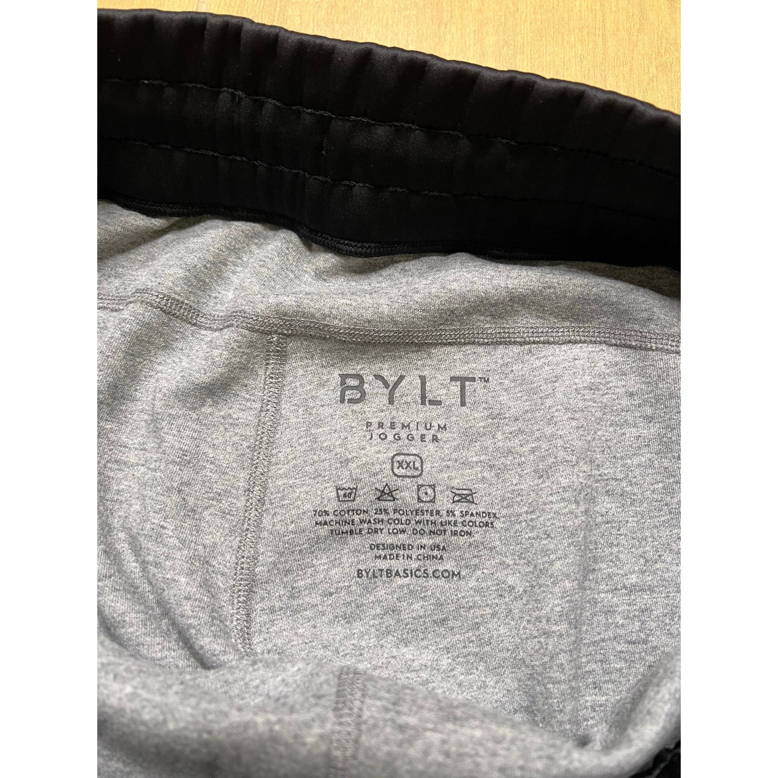 BYLT Premium Basics BYLT Premium Jogger Pants Mens Sz XXL Gray Black gym workout Size US 38 / EU 54 - 4 Thumbnail