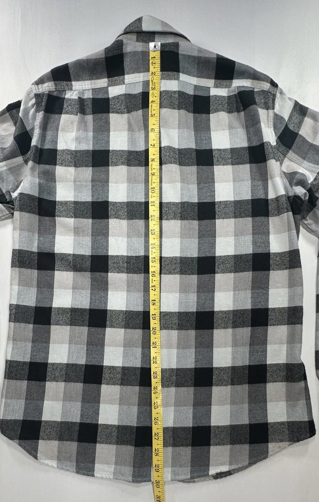 J.Crew J Crew Slim Fit Cotton Plaid Flannel Button Up Black Mens M Size US M / EU 48-50 / 2 - 3 Thumbnail