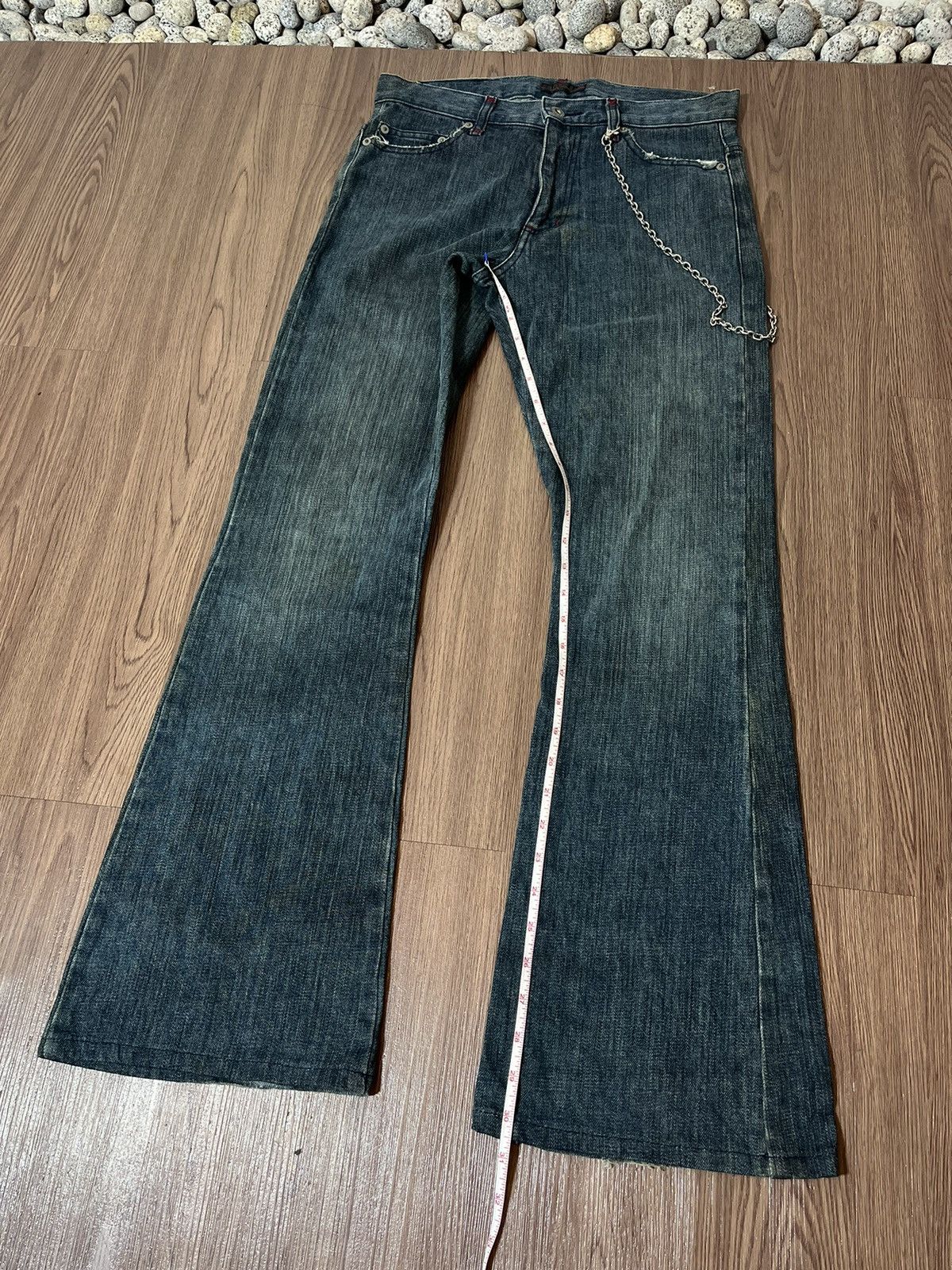 Morgan Homme Morgan Homme rusty washed flare denim Size US 31 - 18 Thumbnail