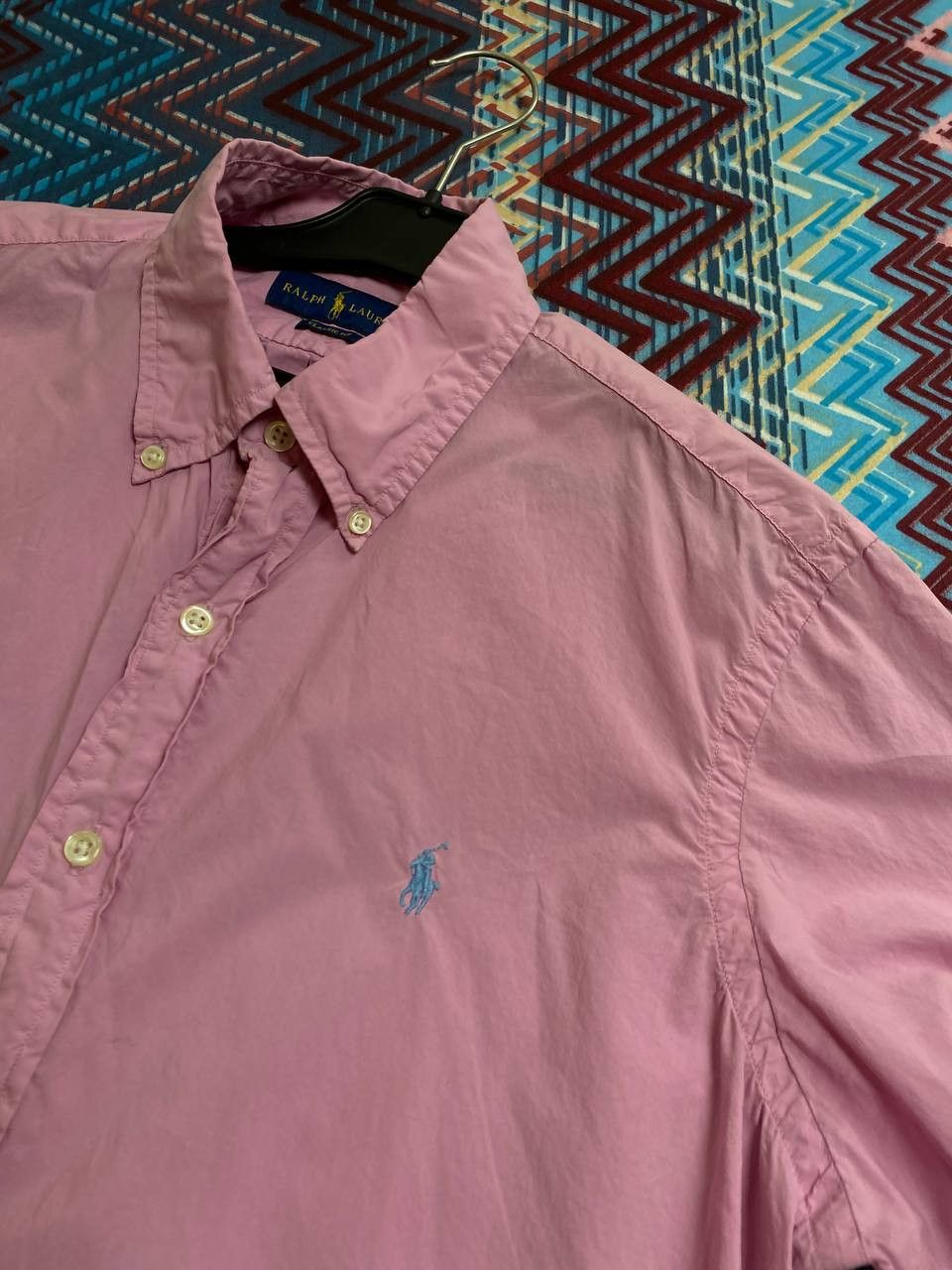 Polo Ralph Lauren × Vintage Polo Ralph Lauren Classic Fit Shirt Men's Medium Pink Size US M / EU 48-50 / 2 - 12 Thumbnail