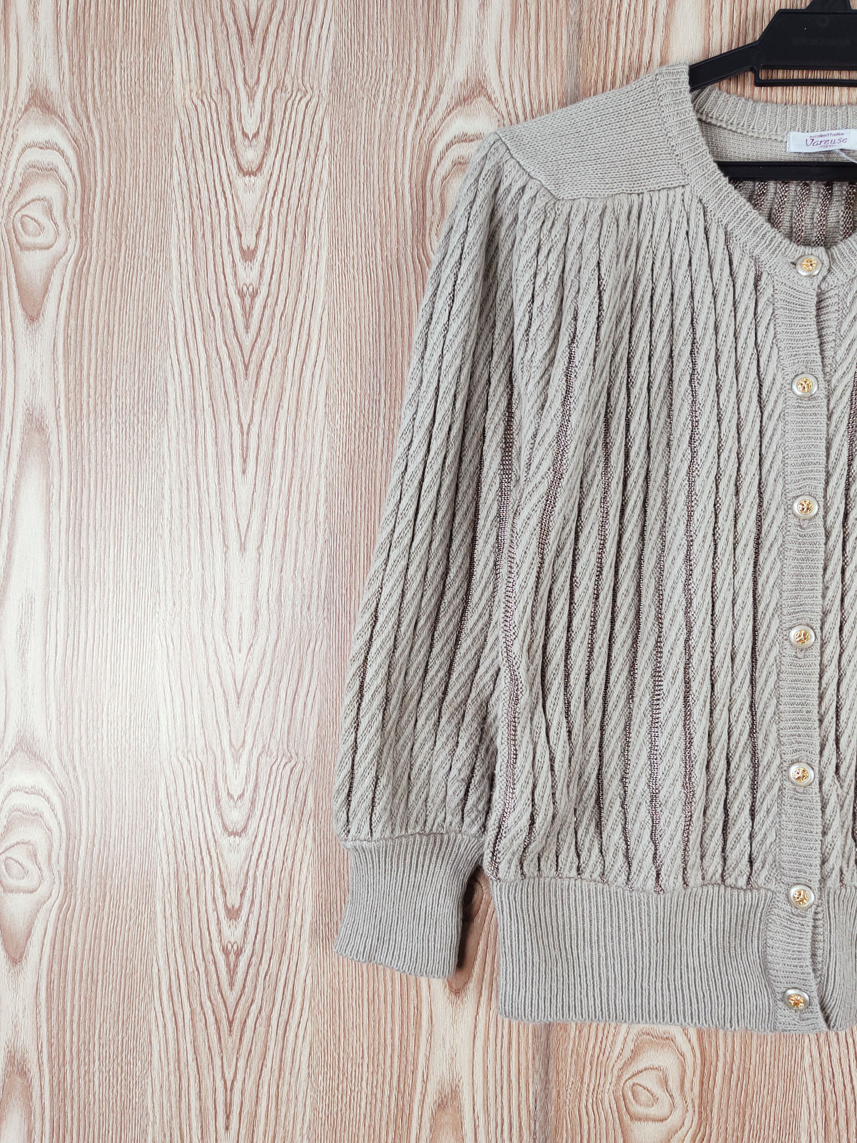 Japanese Brand Varcuse Brown Knitwear Cardigan #W345 Size S / US 4 / IT 40 - 3 Thumbnail
