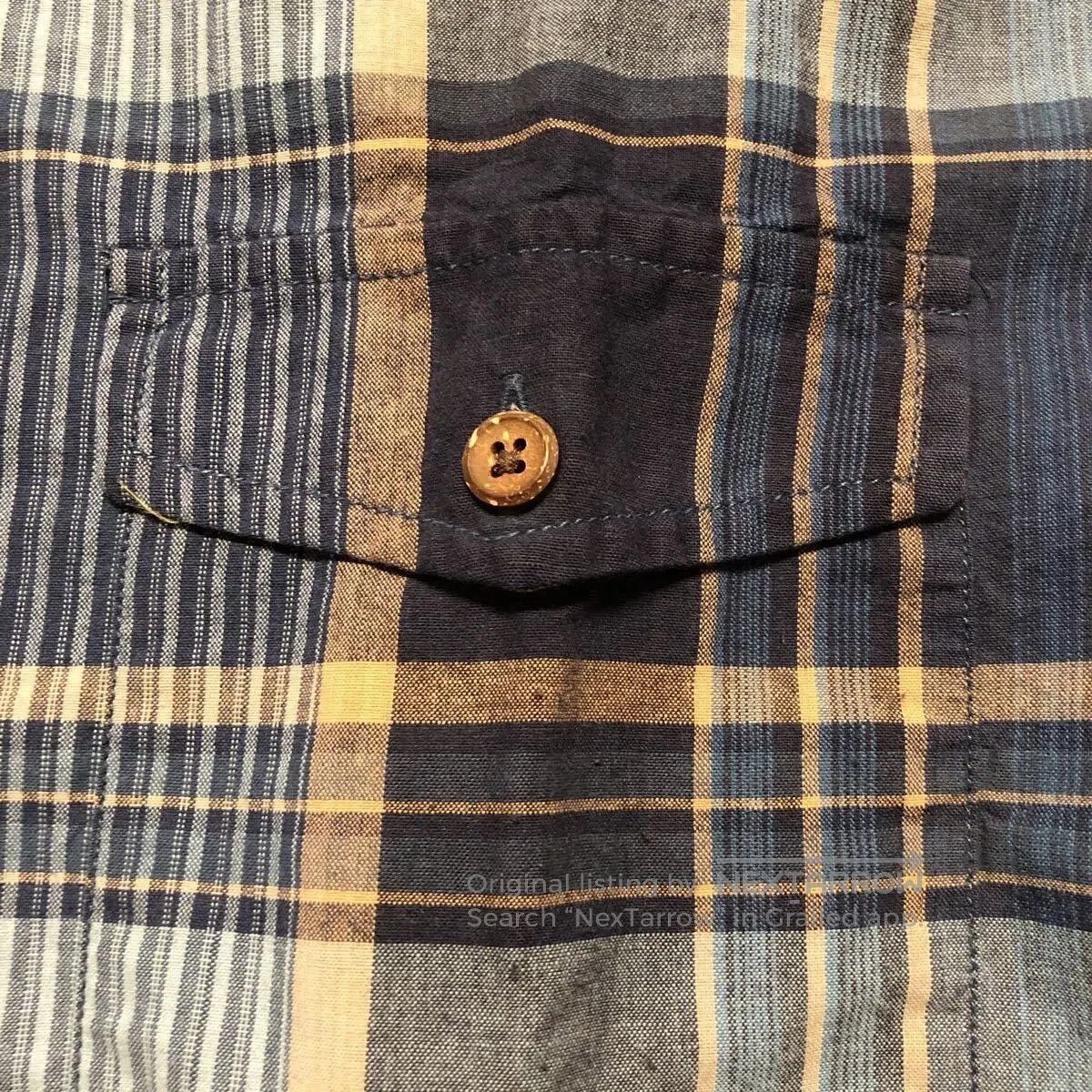 RRL Ralph Lauren Double RL Blue Check Short Sleeve Shirt. Size US XL / EU 56 / 4 - 5 Thumbnail