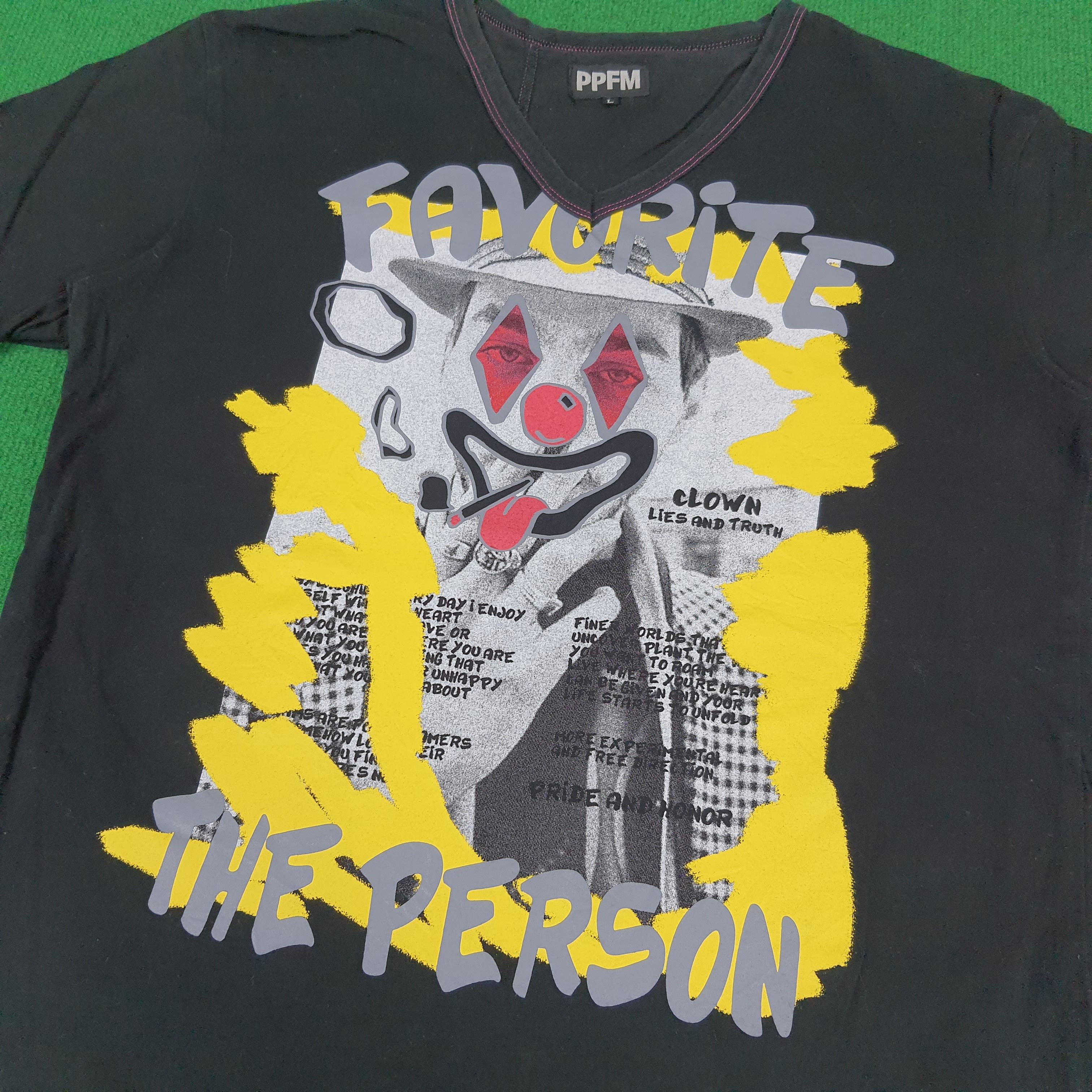 Japanese Brand × PPFM Vintage PPFM Clown Favorite The Person Phototee T-shirt Size US M / EU 48-50 / 2 - 2 Thumbnail