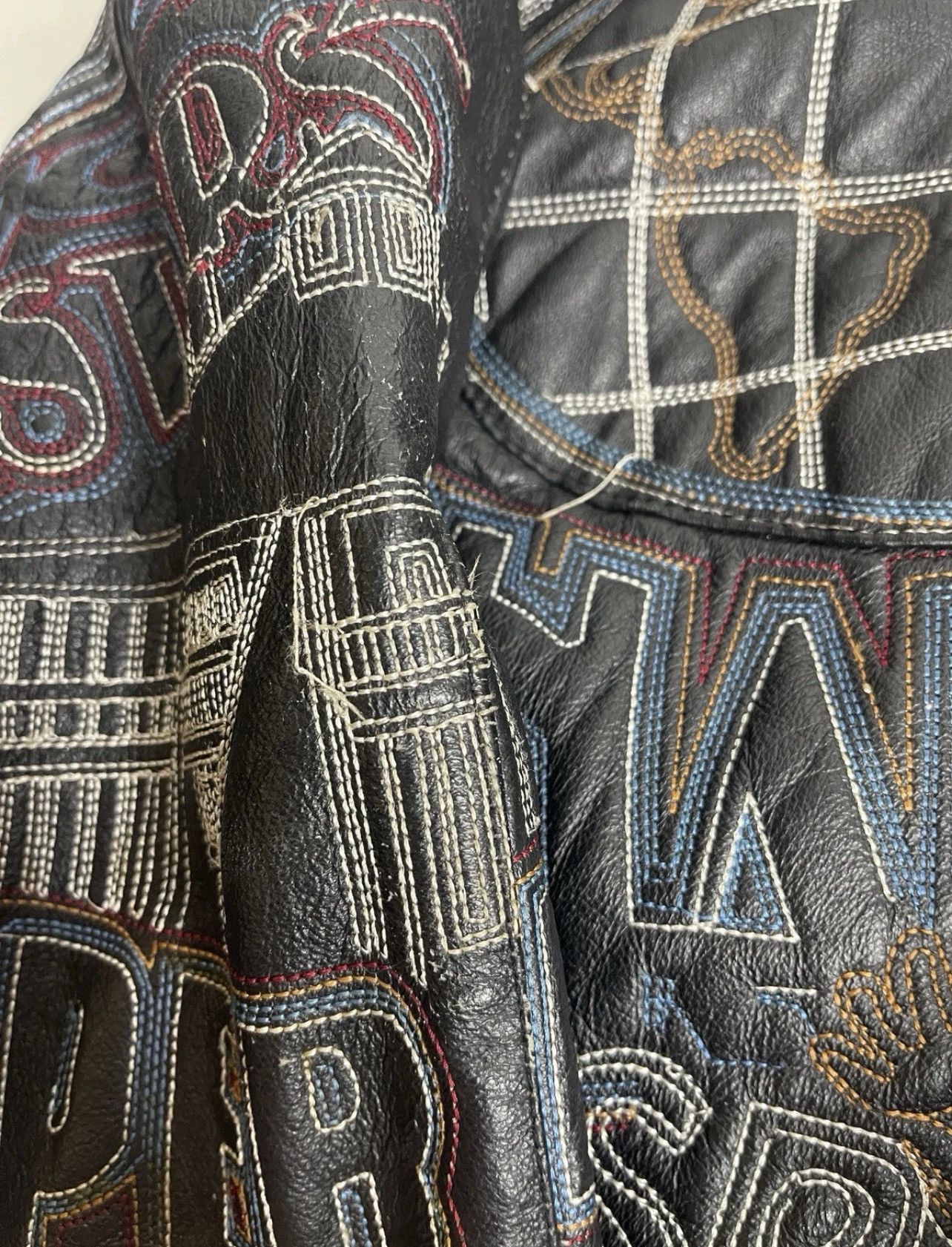 Vintage Vilanto Leather Jacket AOP 3XL Super Bowl World Series Size US XXL / EU 58 / 5 - 11 Thumbnail