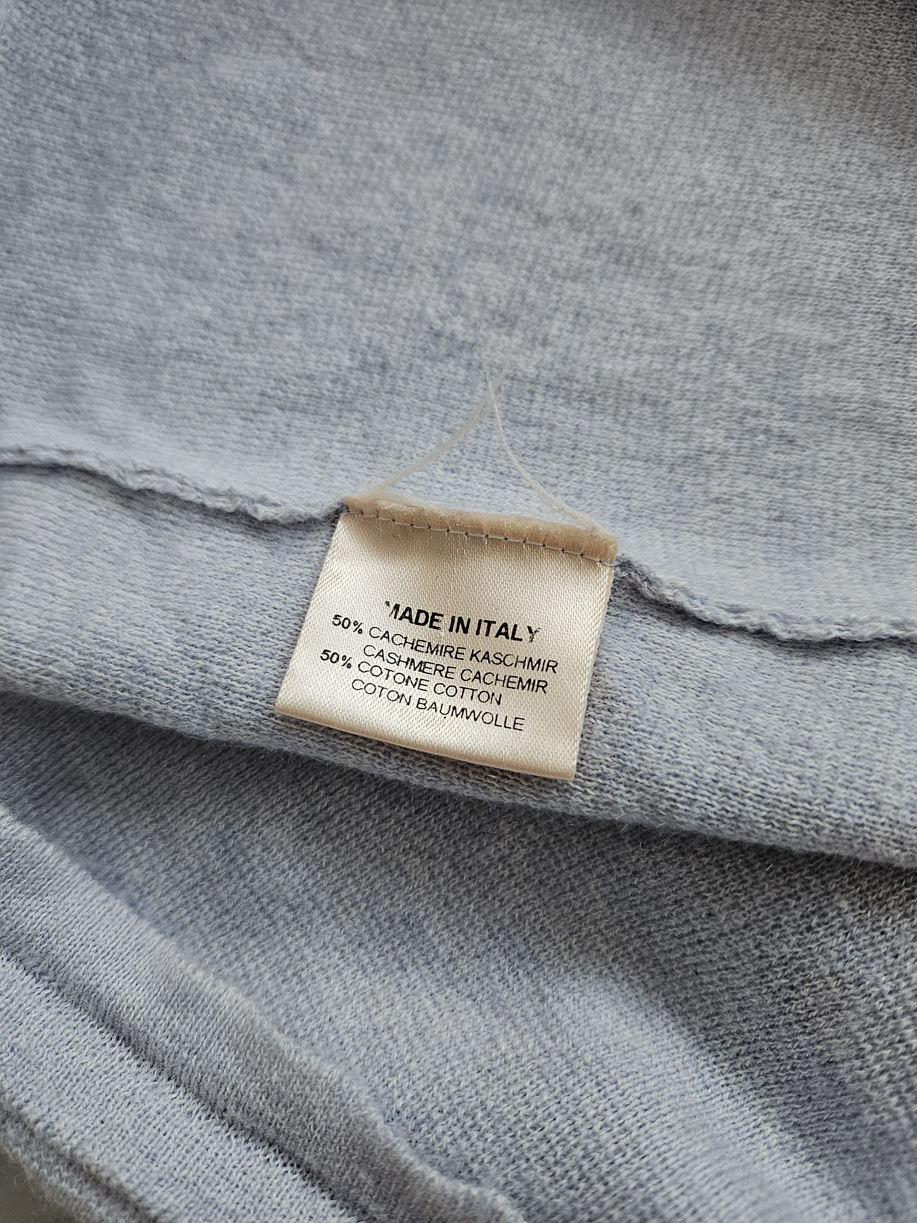 Hermes Vintage Hermes cashmere cotton blend v neck pullover Size M / US 6-8 / IT 42-44 - 13 Thumbnail