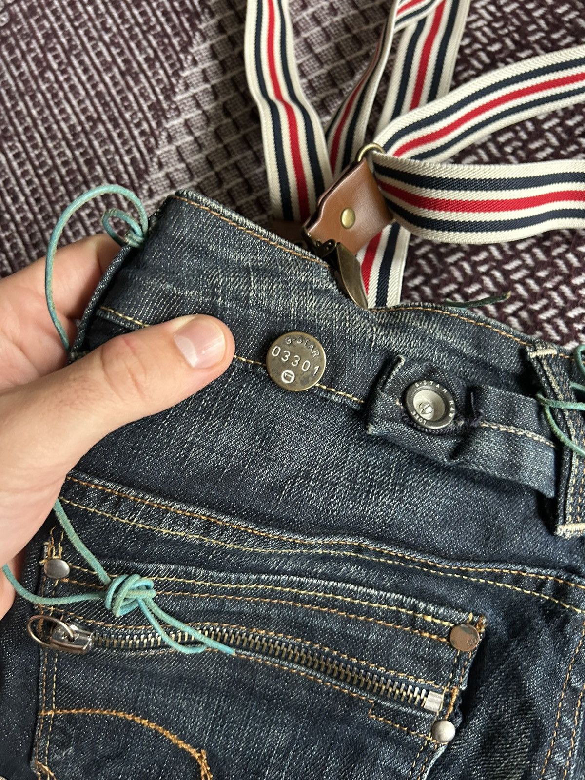 G-Star Vintage G-Star Raw Denim Bags Women Hand Made Skirt Japanese Size ONE SIZE - 4 Thumbnail