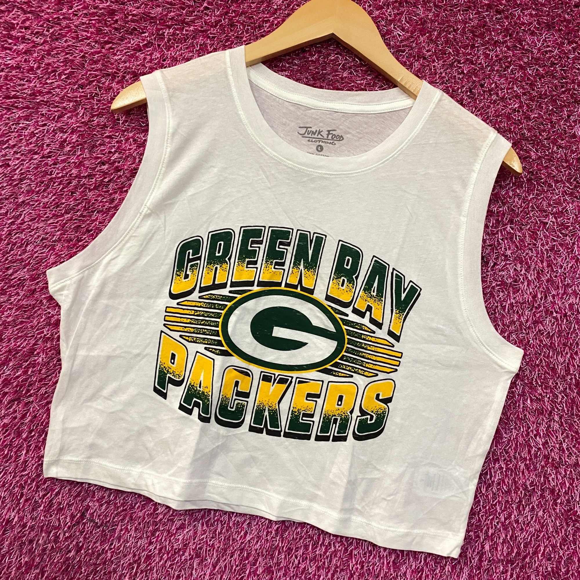 Junk Food Junk Food NFL Green Bay Packers Cropped Sleeveless T-Shirt L Size L / US 10 / IT 46 - 3 Thumbnail