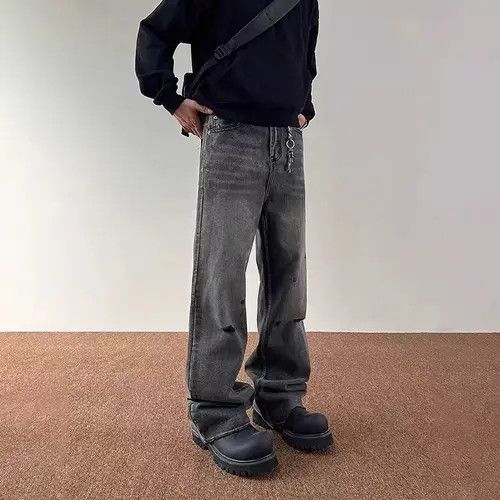 Japanese Brand Chisato x Hara Washed Black Ripped Loose Hip Hop Jeans Size US 30 / EU 46 - 7 Thumbnail