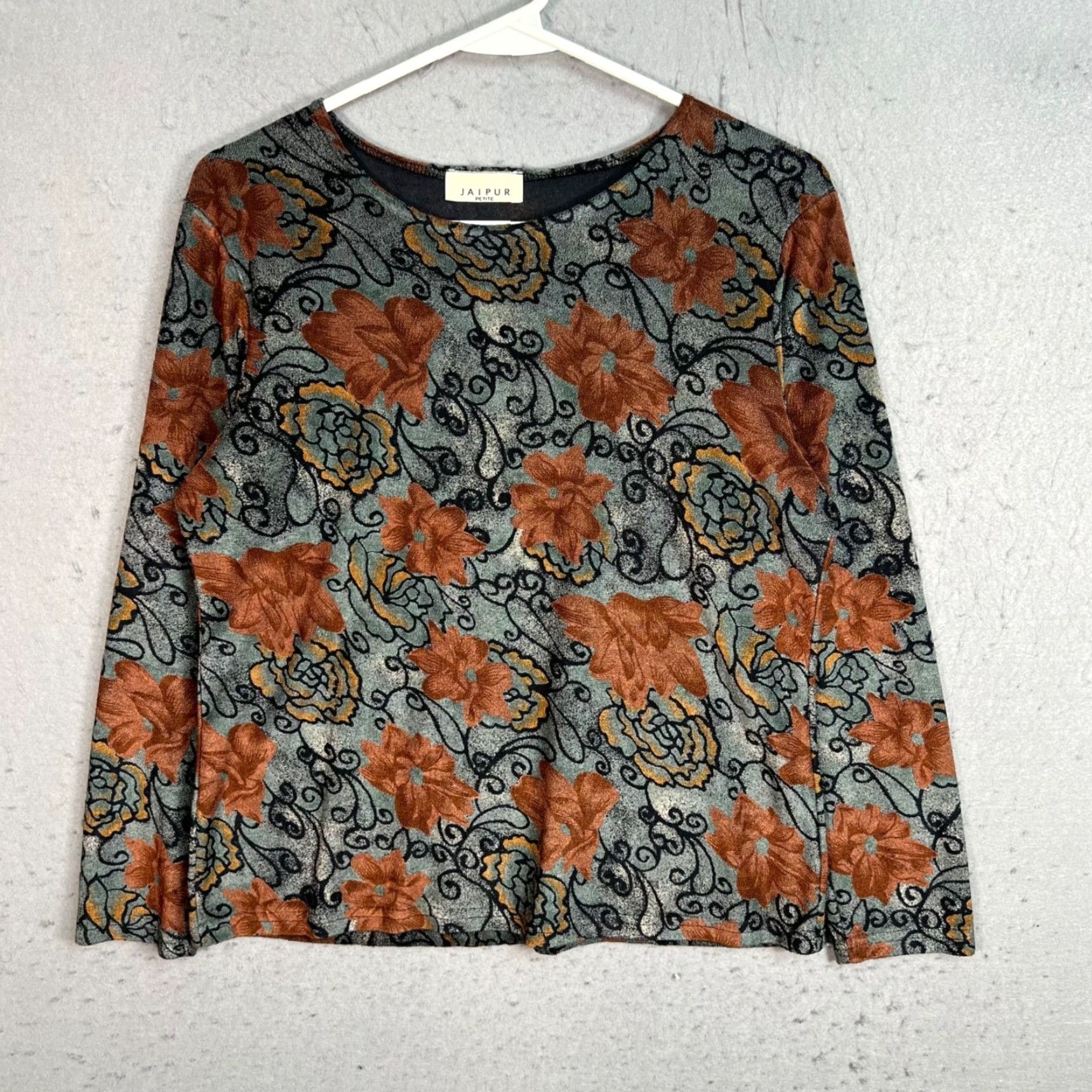 Vintage VINTAGE Jaipur Womens Size Medium Petite Floral Long Sleeve Top Size M / US 6-8 / IT 42-44 - 2 Thumbnail