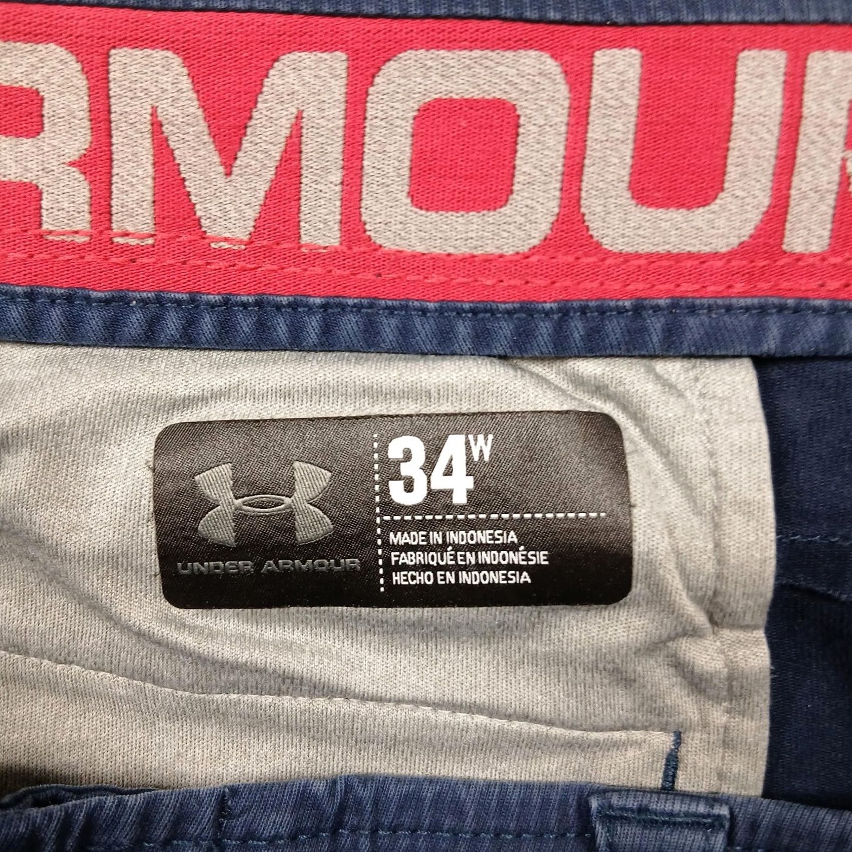 Under Armour Under Armour Shorts Mens 34 Navy Blue Chino Golf Stretch Performance Casual Shirt? Size US 34 / EU 50 - 4 Thumbnail