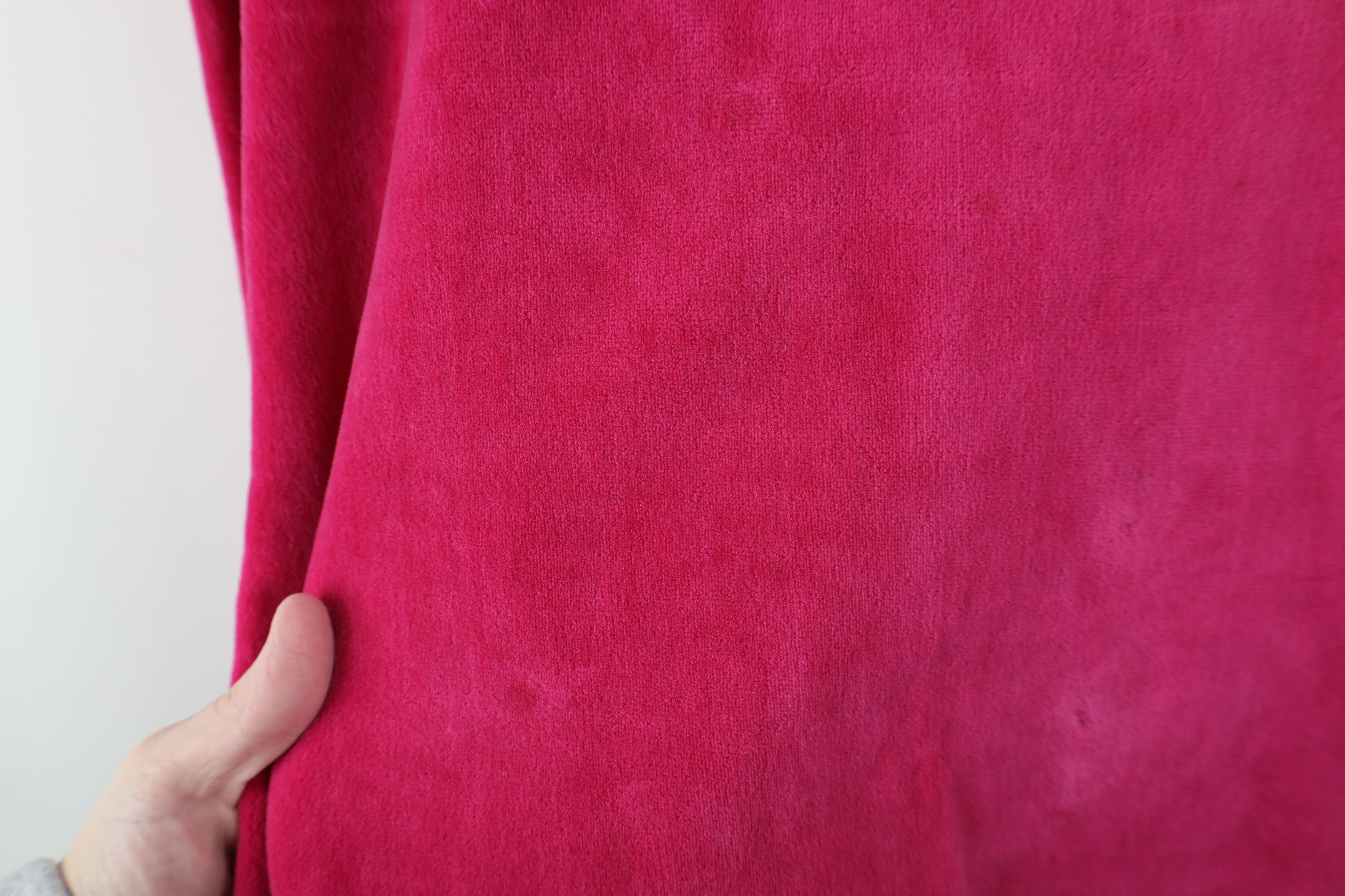 Vintage Vintage 90s Streetwear Blank Velour Turtleneck Sweater Pink Size M / US 6-8 / IT 42-44 - 4 Thumbnail