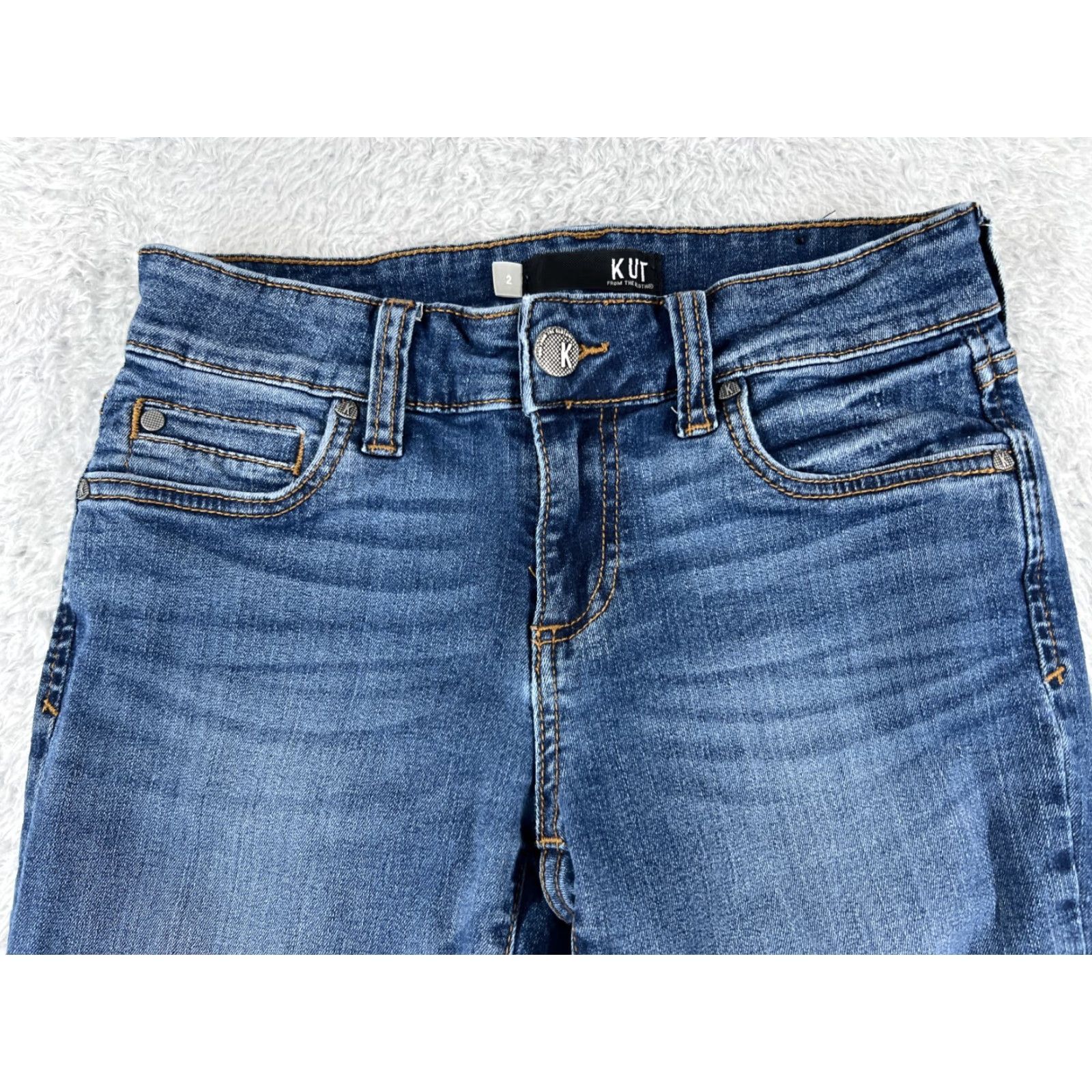 Vintage KUT from the Kloth Jeans Women Bootcut 2 Blue Denim Low Rise 26x31 Cotton Size 26" / US 2 / IT 38 - 4 Thumbnail