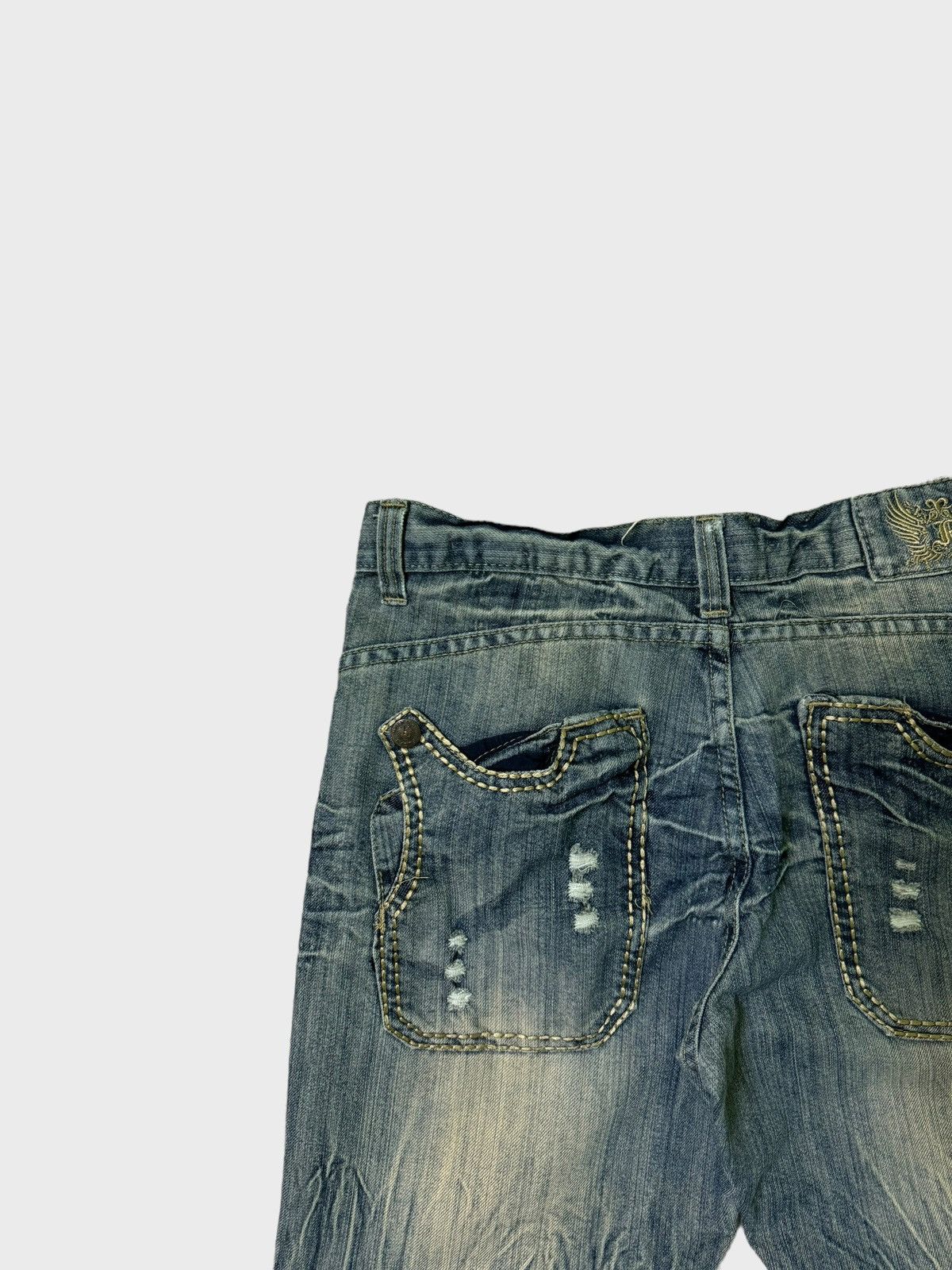 FUSAI × Vintage VINTAGE F.U.S.A.I CLAW MARK ACID WASH DENIM JEANS Size US 30 / EU 46 - 10 Thumbnail