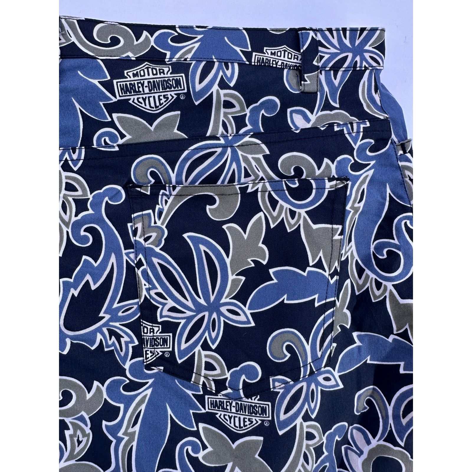 Harley Davidson Harley Davidson Skirt Tori Richard Size 10 Blue Tan Floral Size 32" / US 10 / IT 46 - 11 Thumbnail