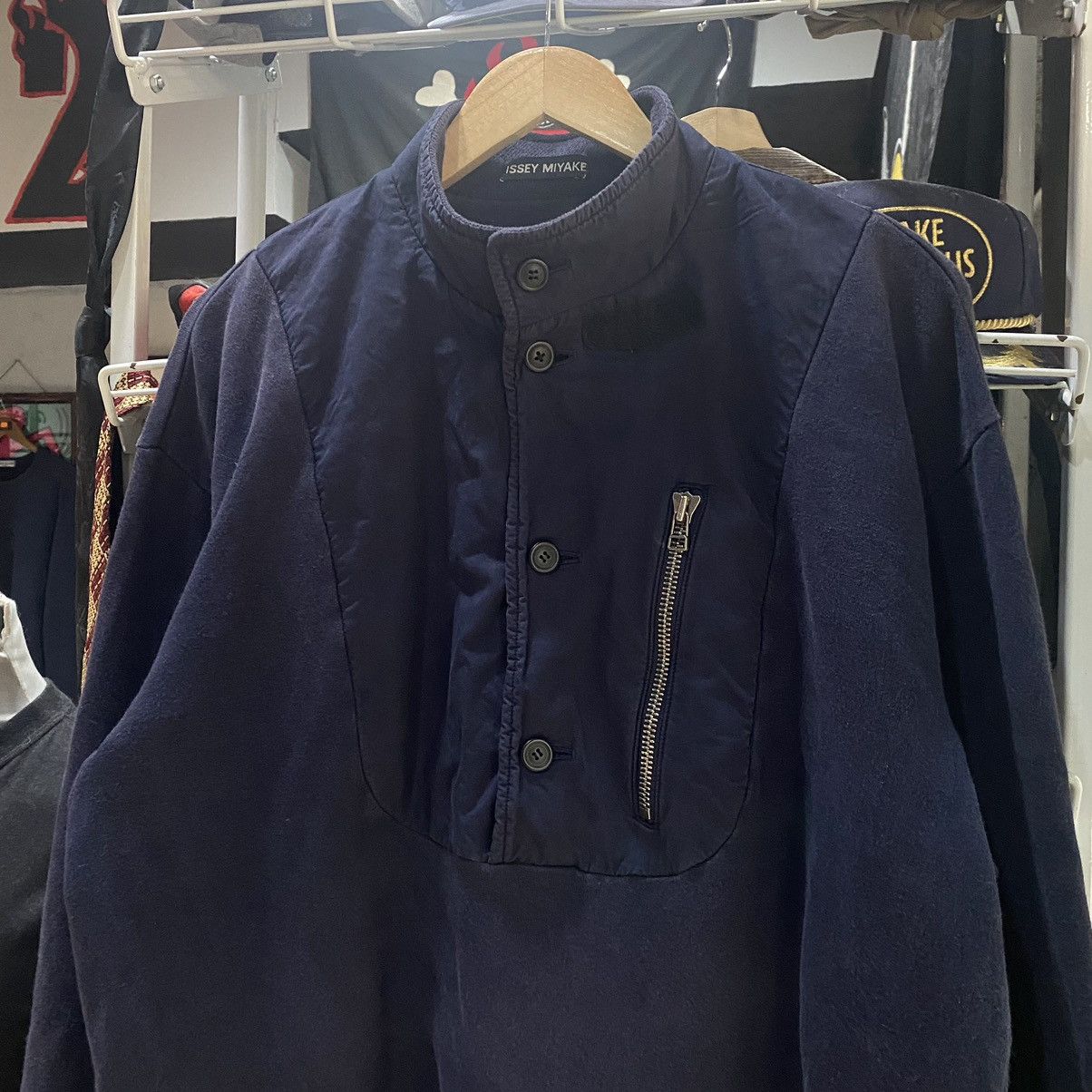 Issey Miyake × Vintage Vintage Issey Miyake Half Button Pocket Sweaters Size US L / EU 52-54 / 3 - 4 Thumbnail