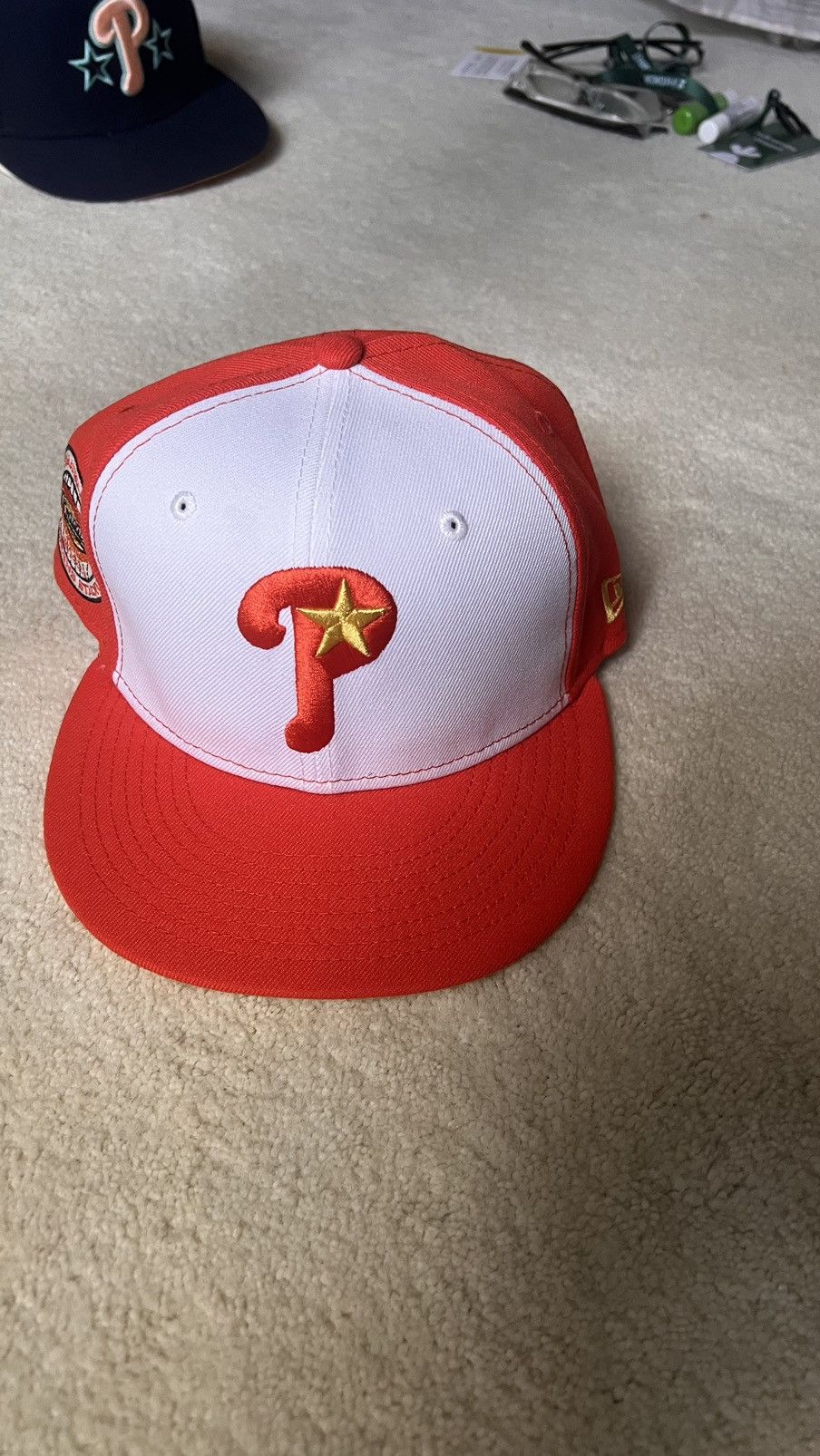 New Era New Era Phillies Candy Corn Orange Fitted 7 1/8 Size ONE SIZE - 1 Thumbnail