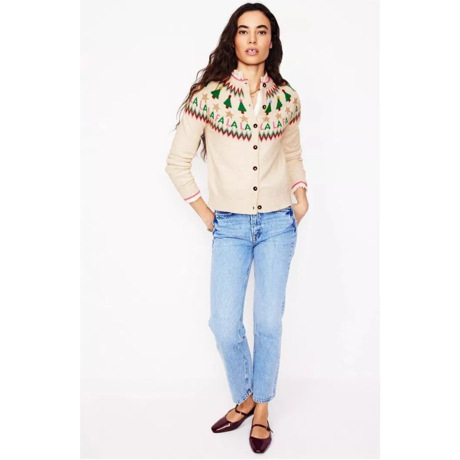 Boden New Boden Edie Fair Isle Alpaca Blend Holiday Cardigan Sweat Size S / US 4 / IT 40 - 9 Thumbnail
