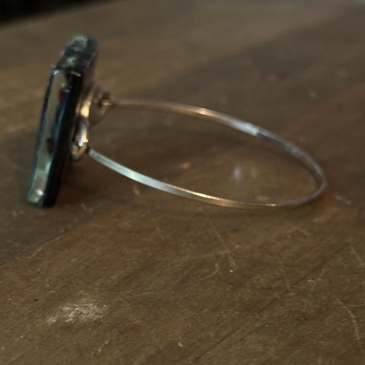 Other Silver tone Murano Glass bangle bracelet Size ONE SIZE - 4 Thumbnail