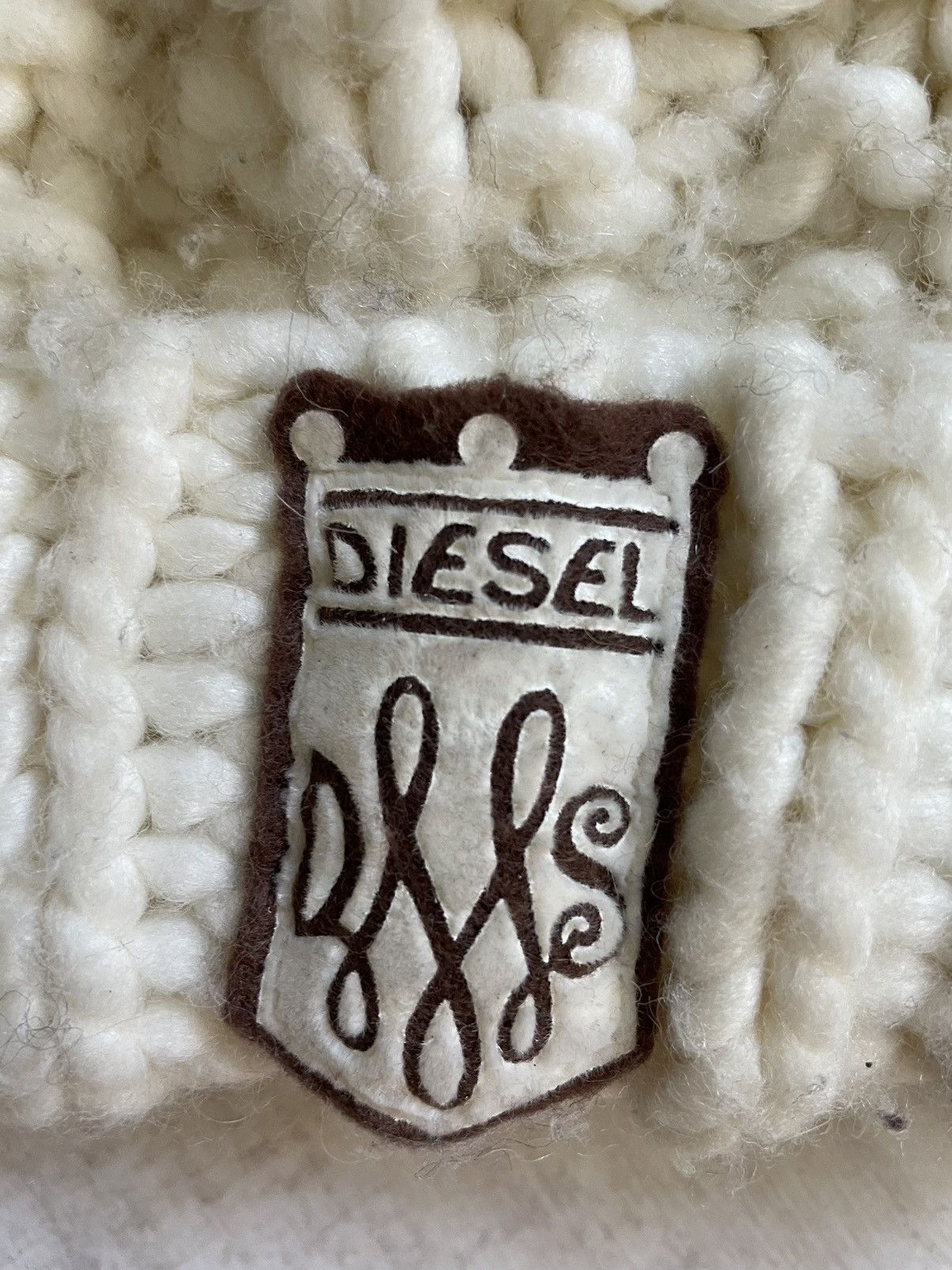Diesel × Japanese Brand × Vintage RARE Diesel Vintage Knit Hats Cap Brown Logo Size ONE SIZE - 3 Thumbnail