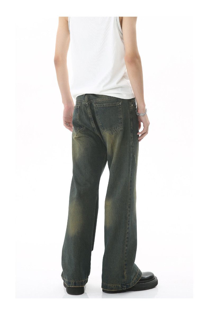 Japanese Brand × Jean Japanese retro distressed blue mid-rise loose flared jeans Size US 32 / EU 48 - 4 Thumbnail
