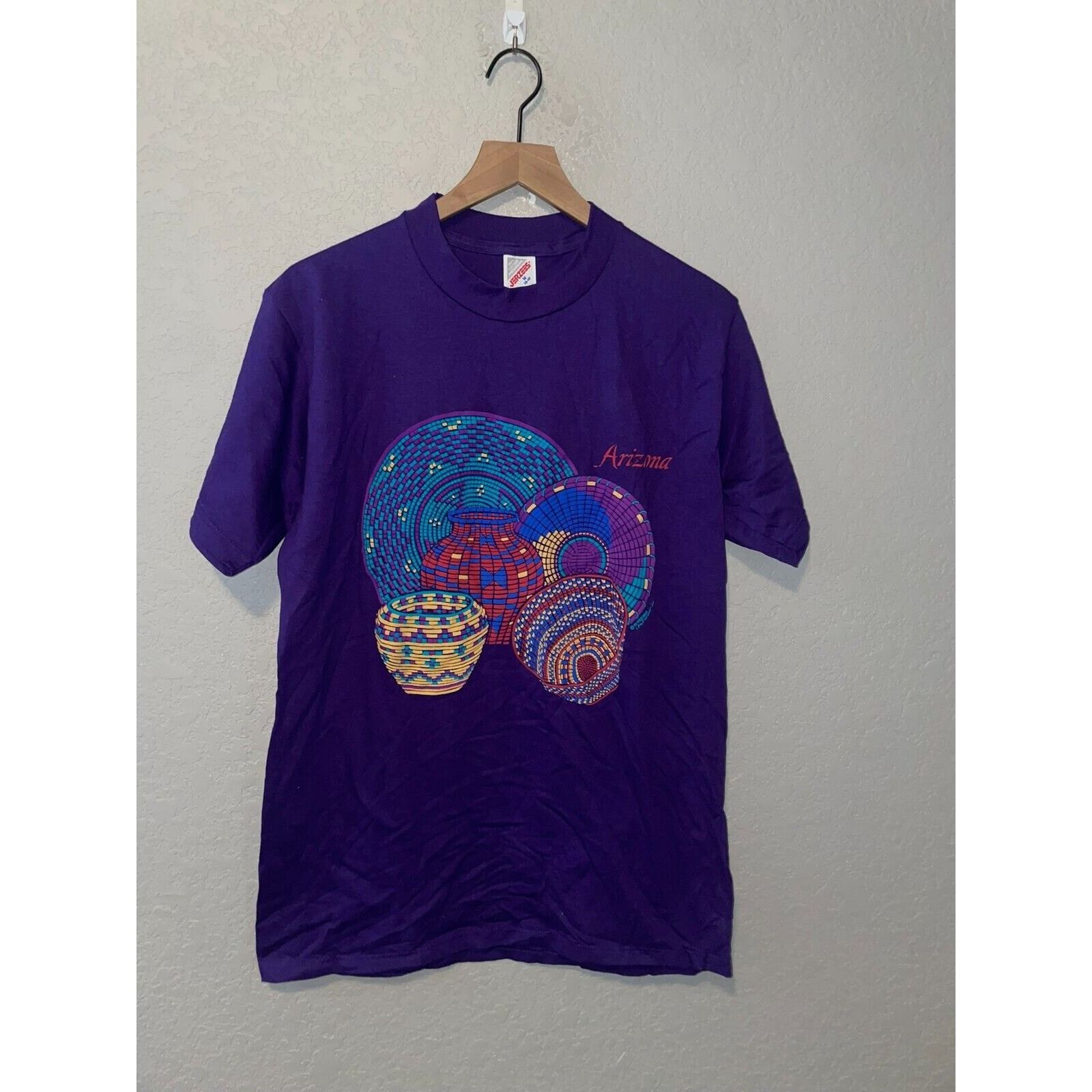 Jerzees Vintage Arizona Native Shirt Tee 90s Southwest Basket M Size US M / EU 48-50 / 2 - 1 Thumbnail