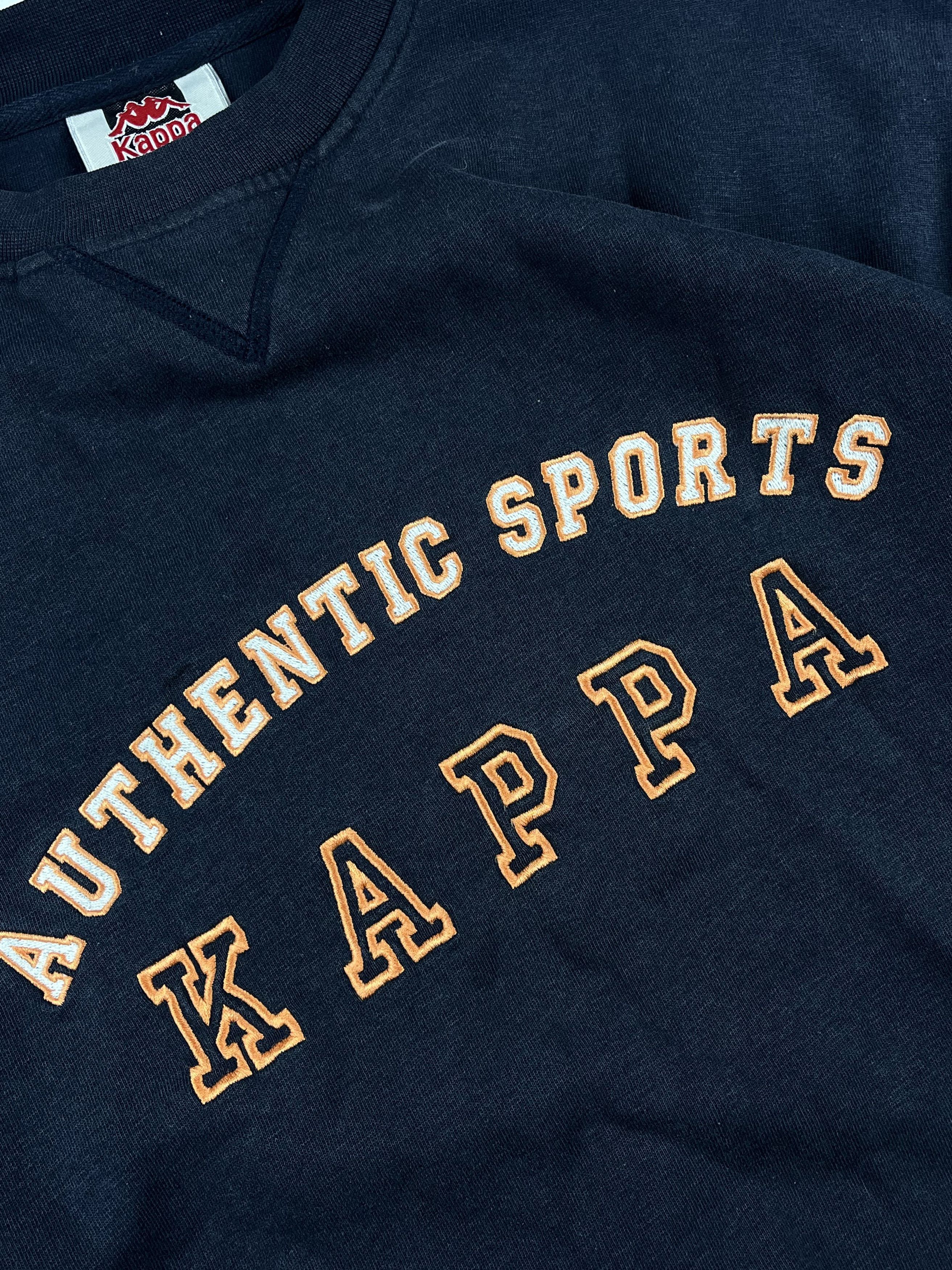 Kappa × Vintage 90s Kappa Vintage Center Logo Sweatshirt Size US XL / EU 56 / 4 - 2 Thumbnail