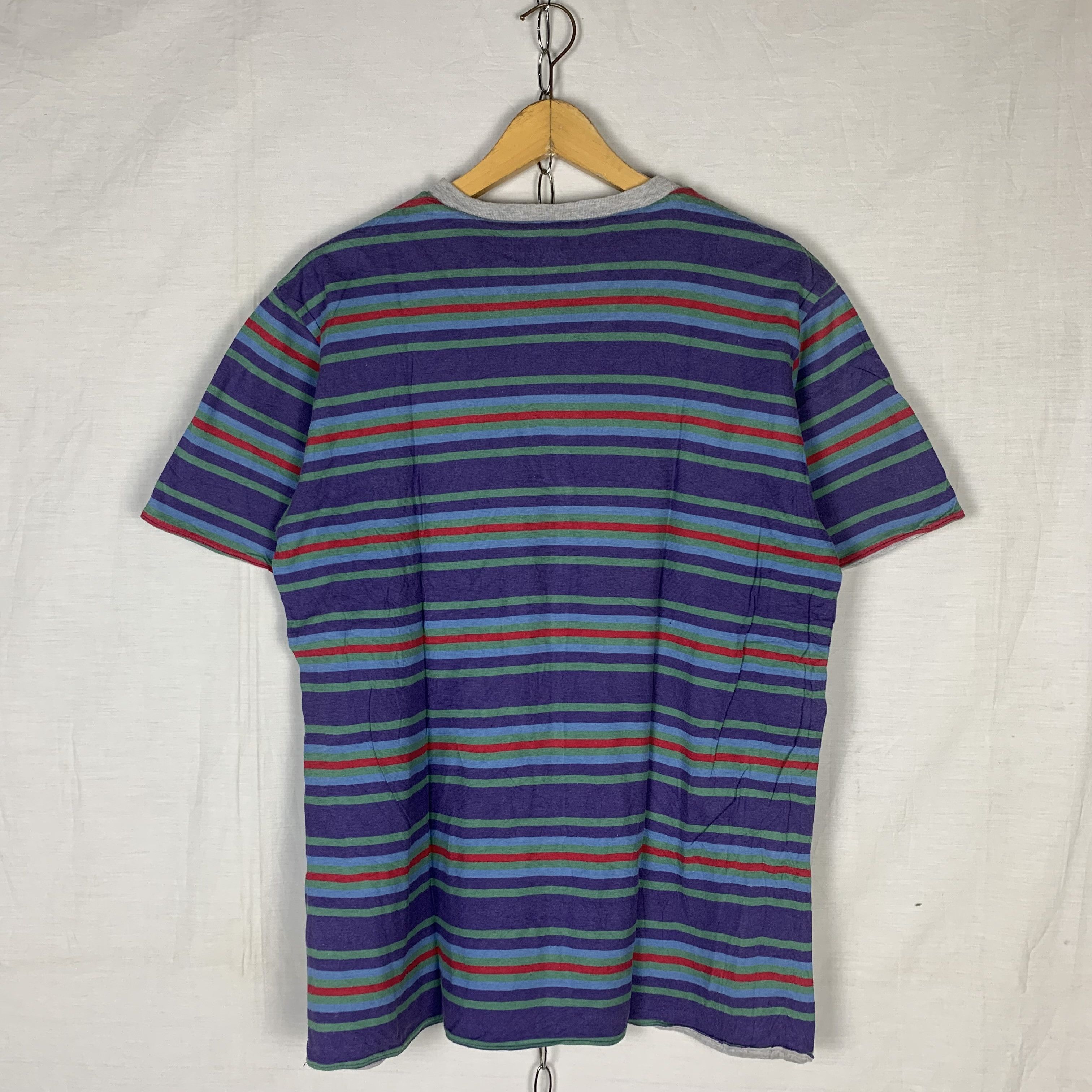 J.Crew J.Crew Reversible Tshirt Striped Rainbow Multicolor Size US M / EU 48-50 / 2 - 3 Thumbnail