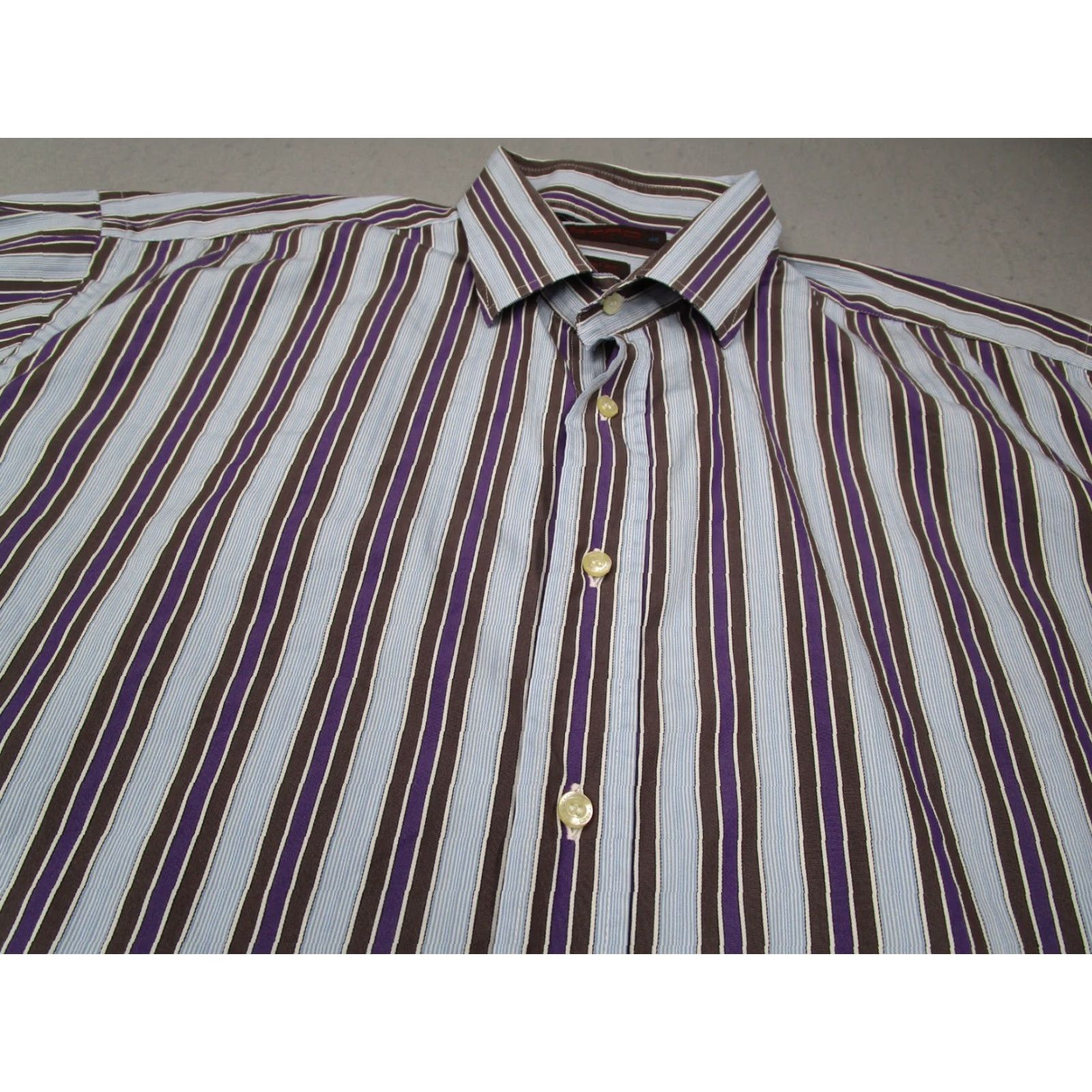 Etro VINTAGE? No. ETRO Shirt Mens 46 Blue Slim Fit Button-Up Long Sleeve Casual Work Made in Italy Size US XXL / EU 58 / 5 - 2 Thumbnail