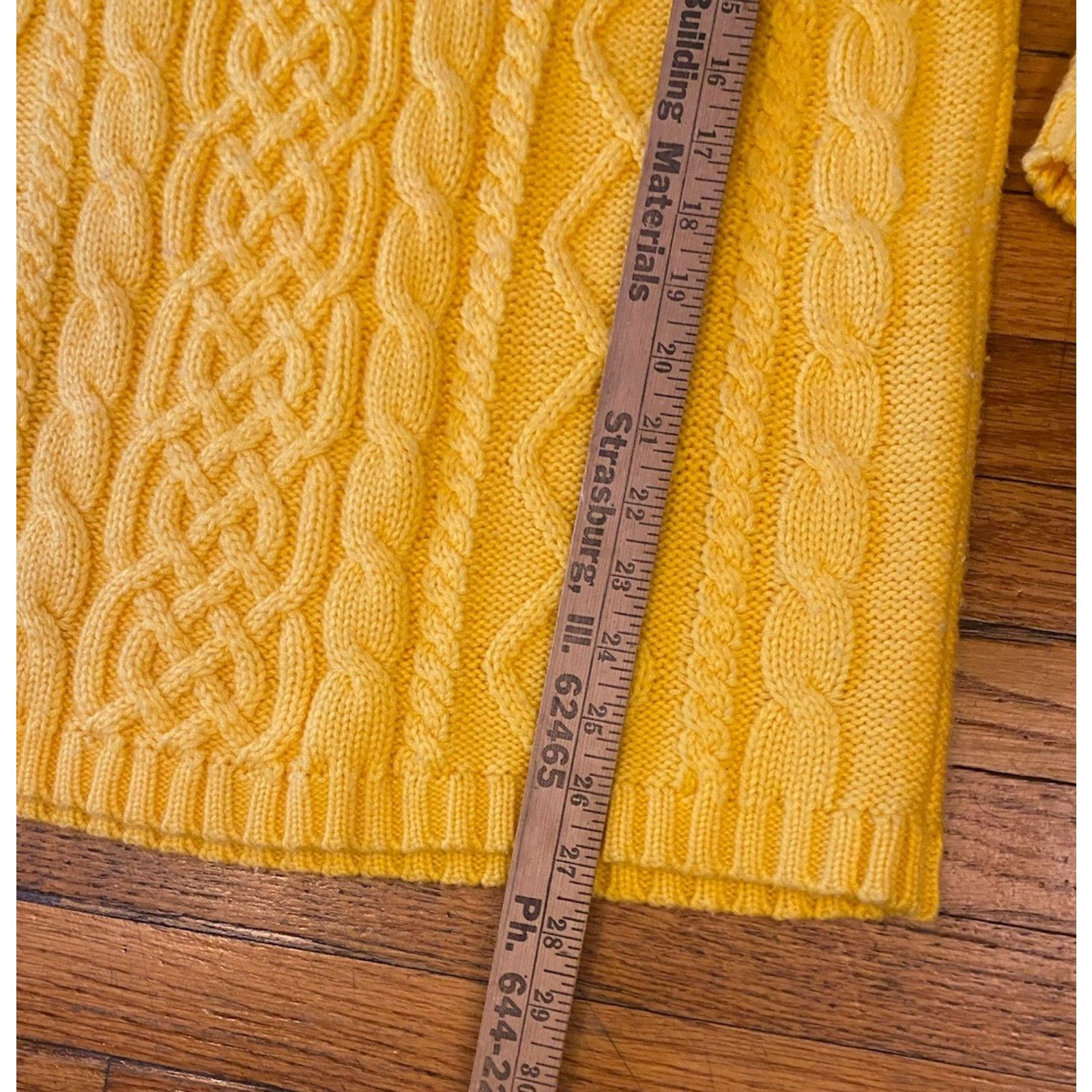 Vintage VTG Karen Scott Yellow Sweater Women’s M Shoulder Pads Size M / US 6-8 / IT 42-44 - 7 Thumbnail