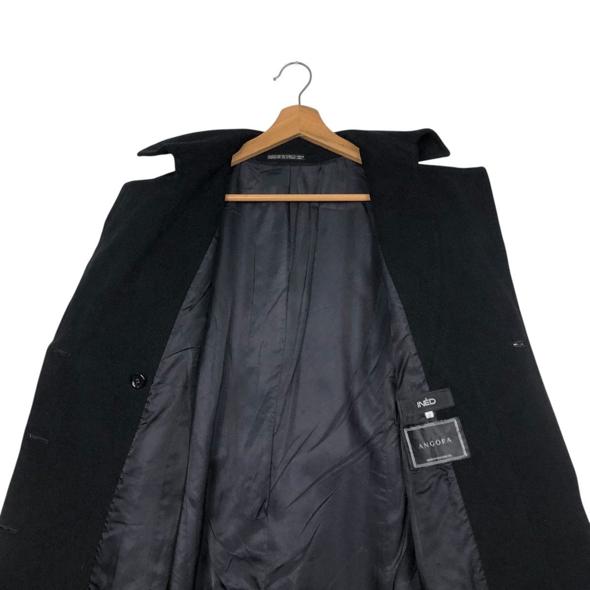 🔥RICH BLACK VINTAGE LONG WOOL JACKET INED YOHJI YAMAMOTO