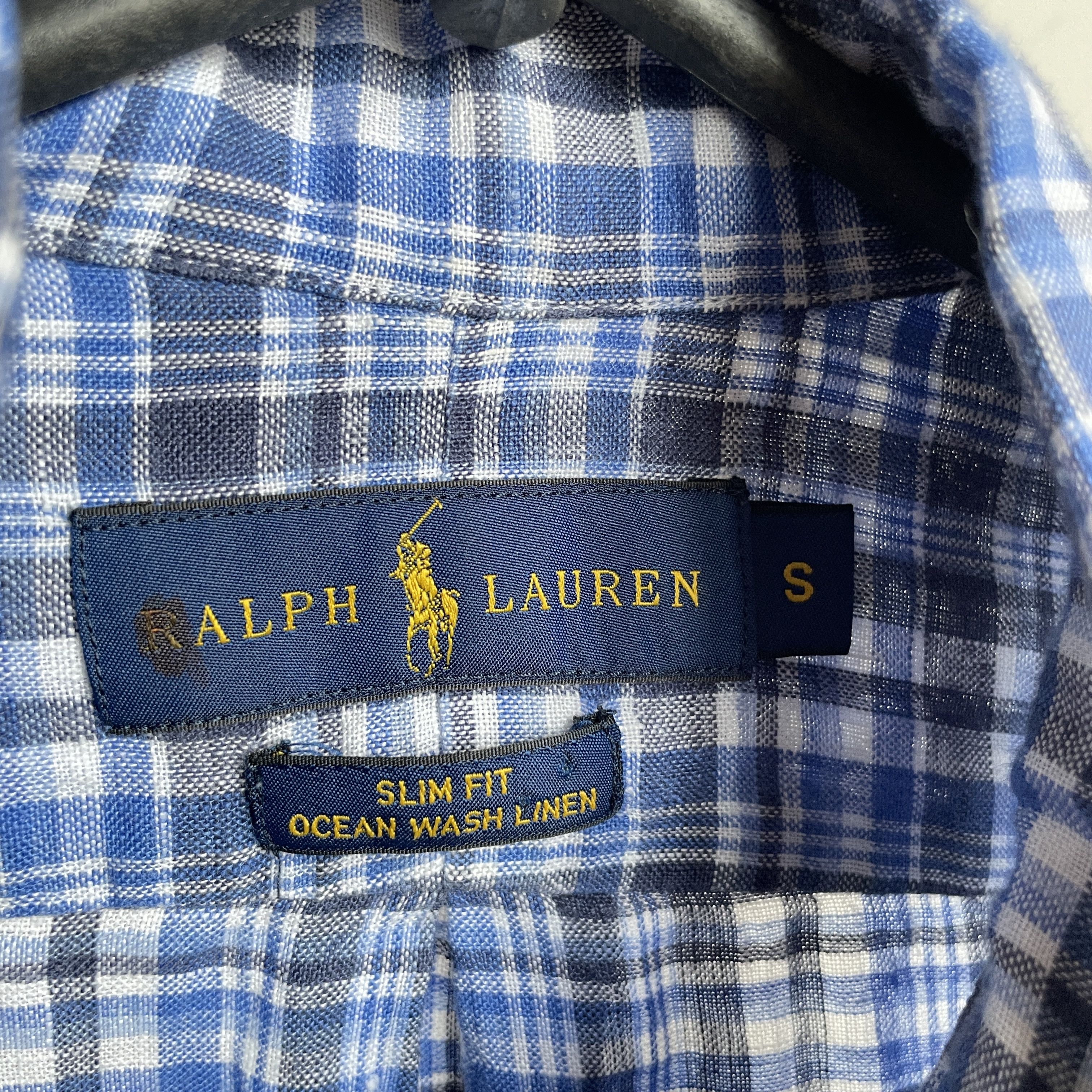 Polo Ralph Lauren Polo Ralph Lauren Check Slim Fit Ocean Wash Linen Shirt Size US S / EU 44-46 / 1 - 5 Thumbnail