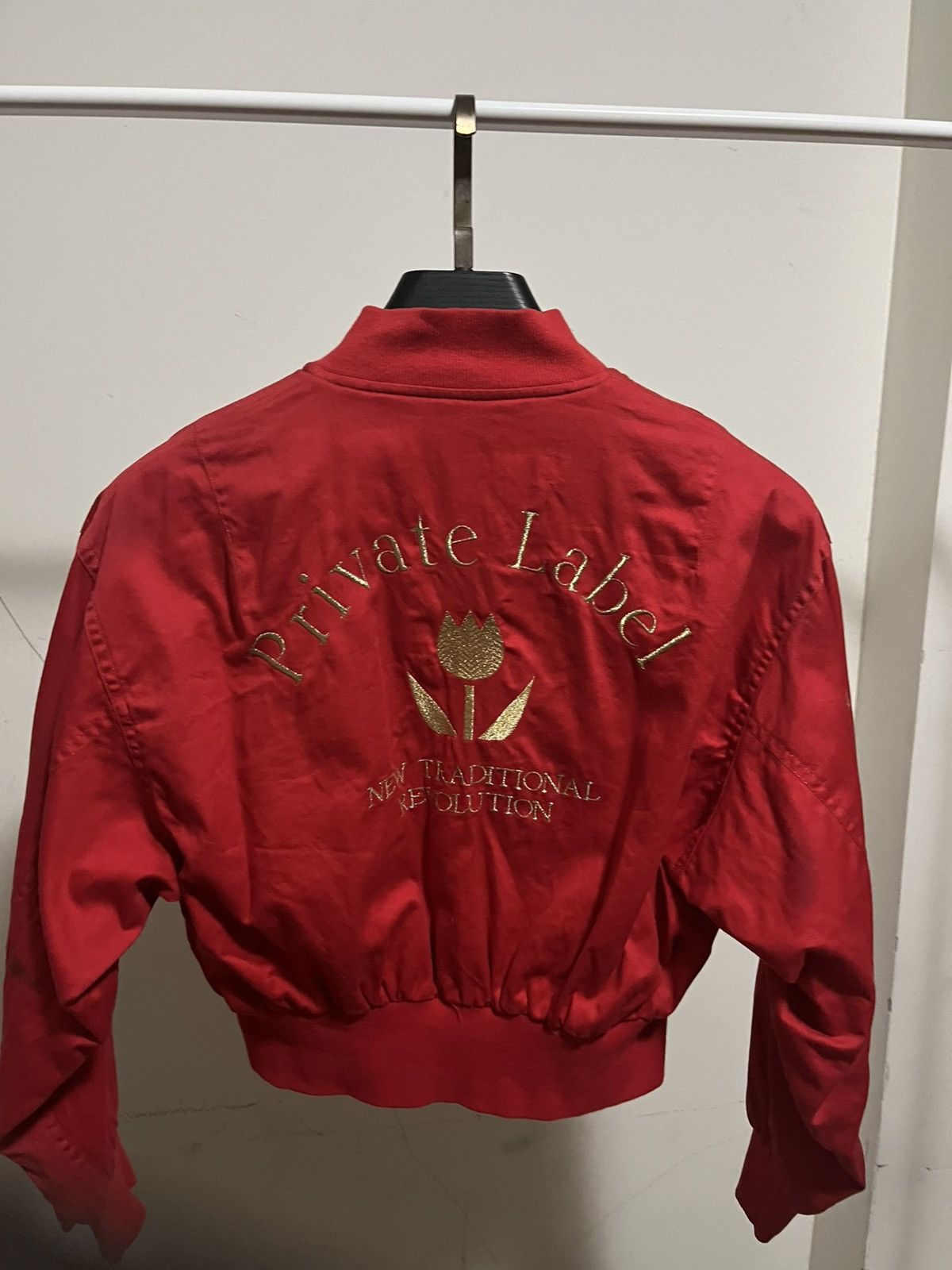 Vintage Vintage Private Label Japan Tulip Bomber Jacket (Red) Size M / US 6-8 / IT 42-44 - 3 Thumbnail