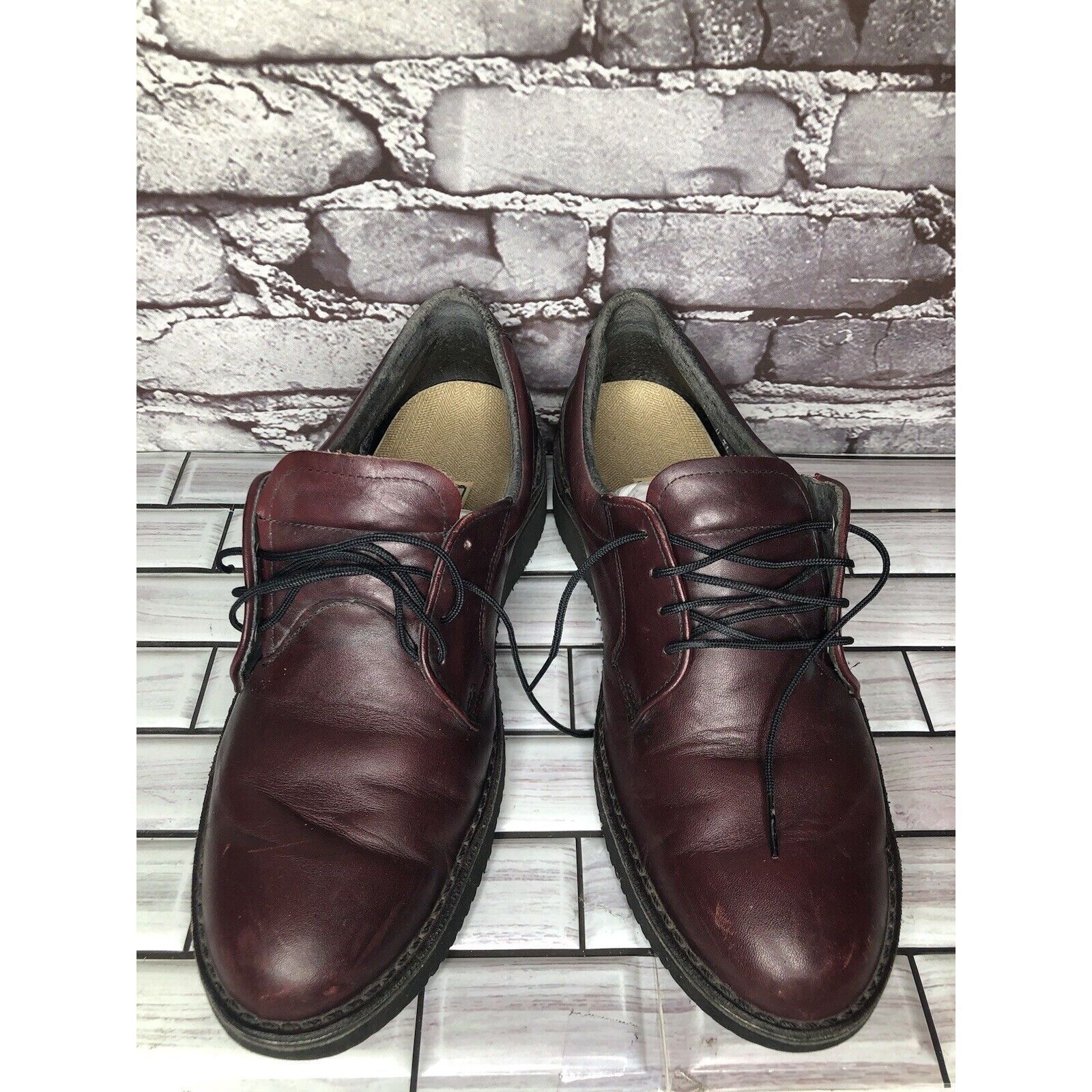 L.L. Bean L.L Bean Freeport Maine Red Leather Oxfords Lace Up Shoes Me Size US 10 / EU 43 - 8 Thumbnail