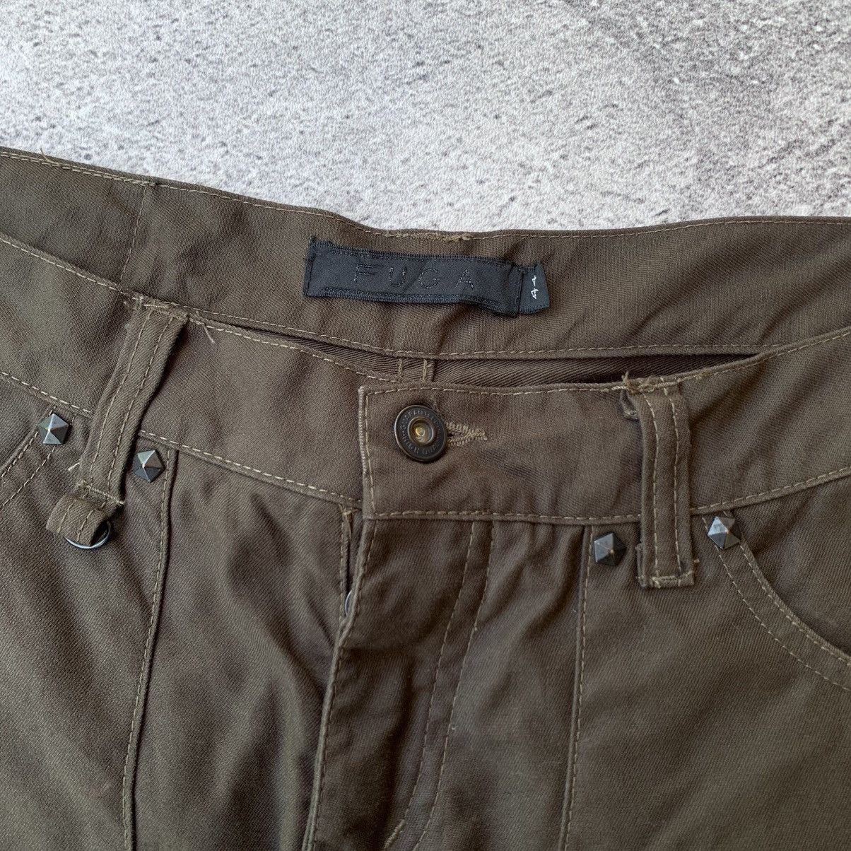 GOSTAR DE FUGA Fuga Studded Zip Cargo Flared Pants Size US 30 / EU 46 - 7 Thumbnail